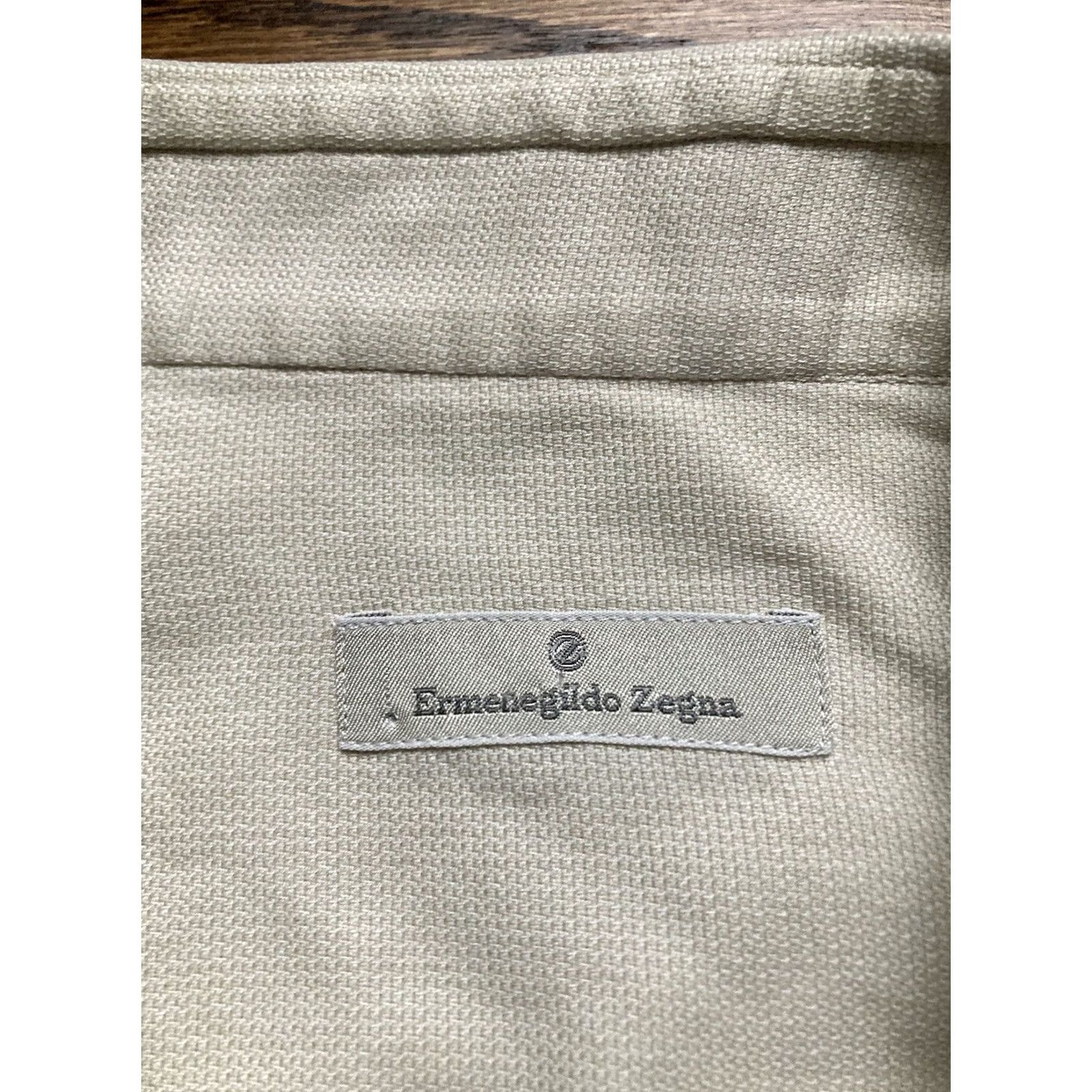Ermenegildo Zegna Ermenegildo Zegna Shirt Mens Large Beige Long Sleeve Button Up 41/16 Casual Size US L / EU 52-54 / 3 - 6 Thumbnail
