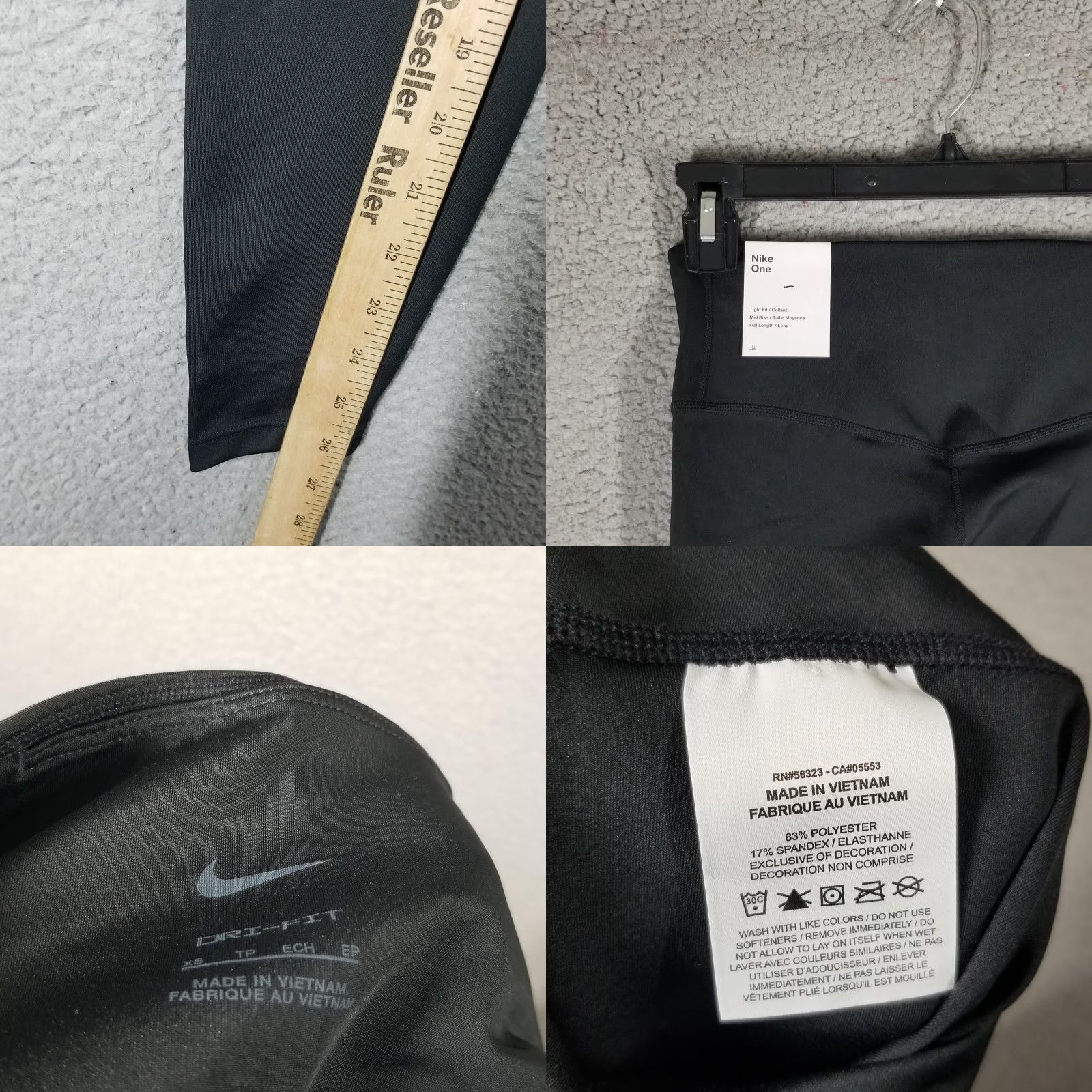 Nike Nike Women's XS Black Dri-Fit Tights Team One Compression Size 26" / US 2 / IT 38 - 8 Thumbnail