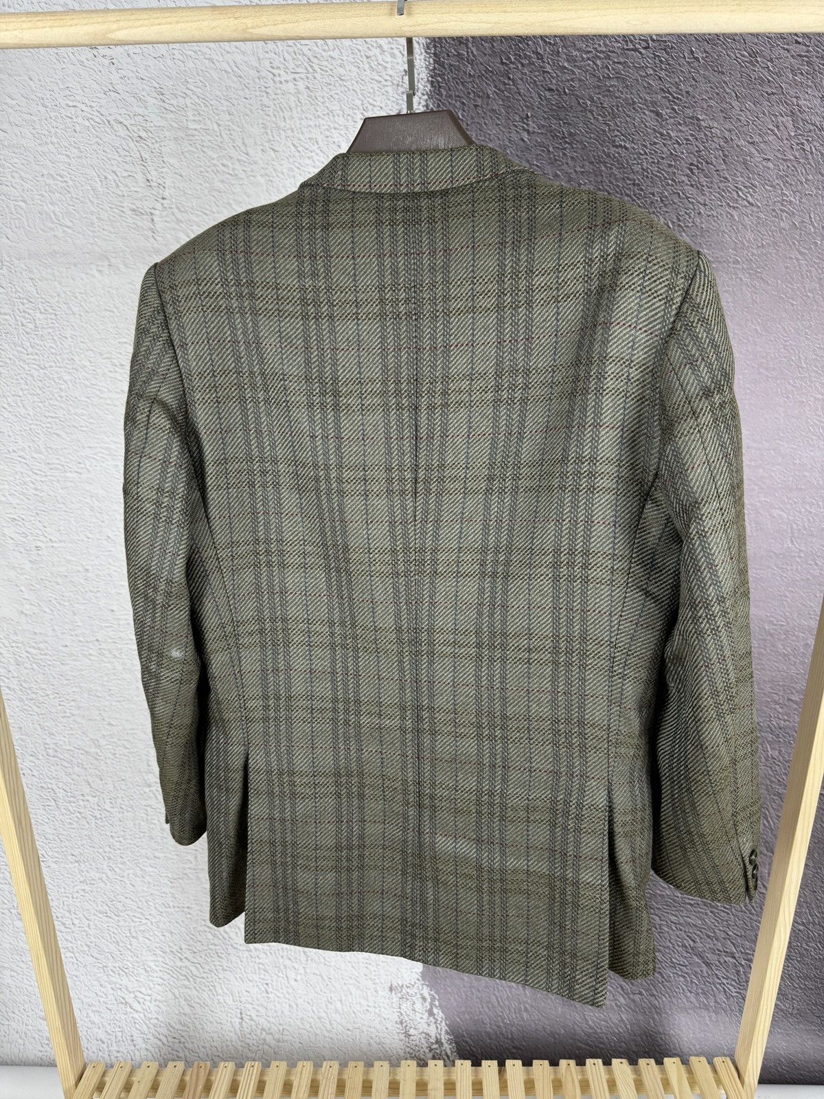 Vintage Yves Saint Laurent diffusion hommes checkered wool blazer Size 44R - 12 Thumbnail