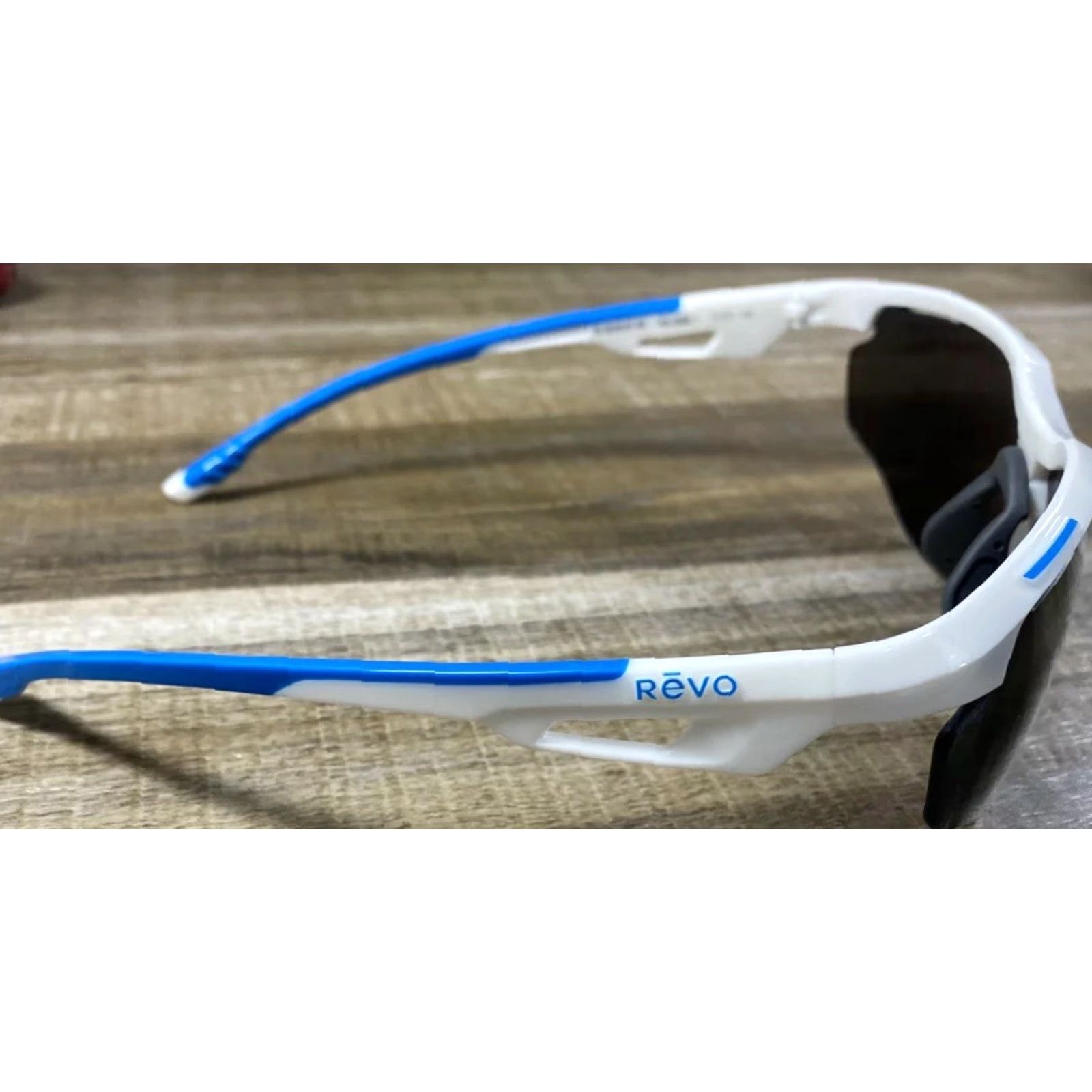Vintage VINTAGE REVO Sunglasses Round Men RE 6018-09 White/Royal Blue Polarized Lenses 72-07130 Men Size ONE SIZE - 2 Thumbnail