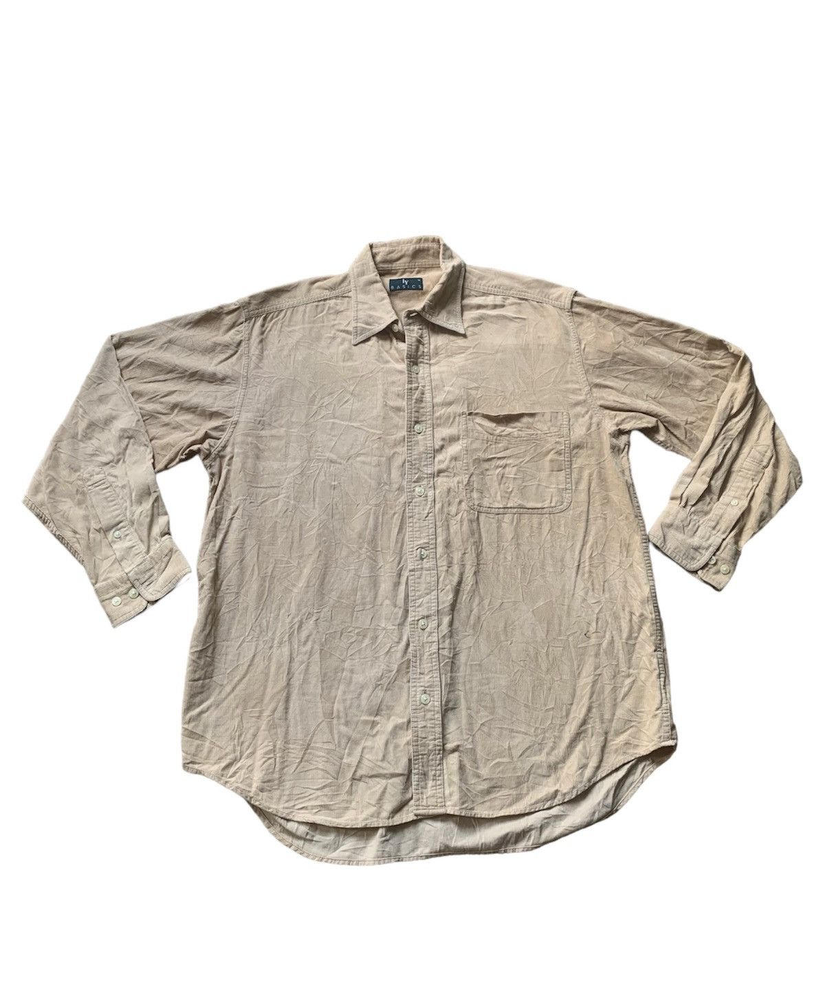 image of Archival Clothing x Issey Miyake Corduroy Iy Basics By Issey Miyake in Beige, Men's (Size Medium)