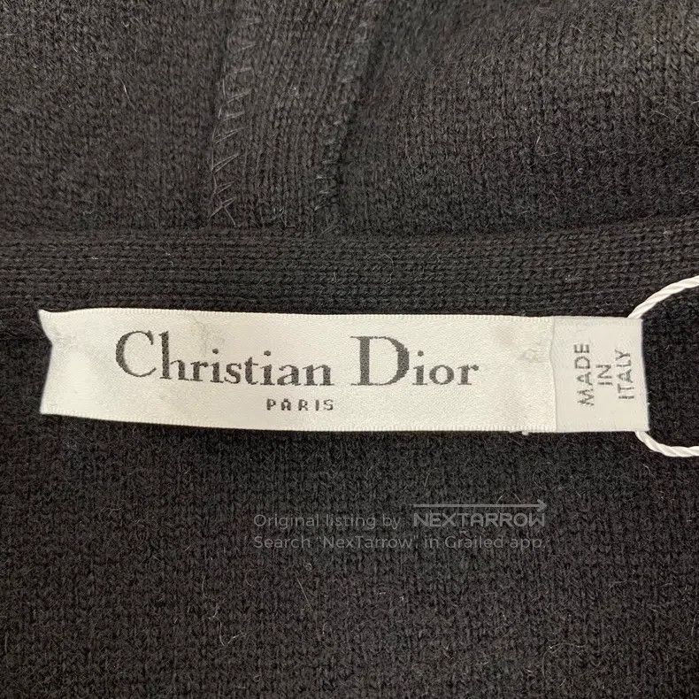 Dior Dior Dark brown logo letter inlaid cashmere hooded long-sl Size XS / US 0-2 / IT 36-38 - 5 Thumbnail