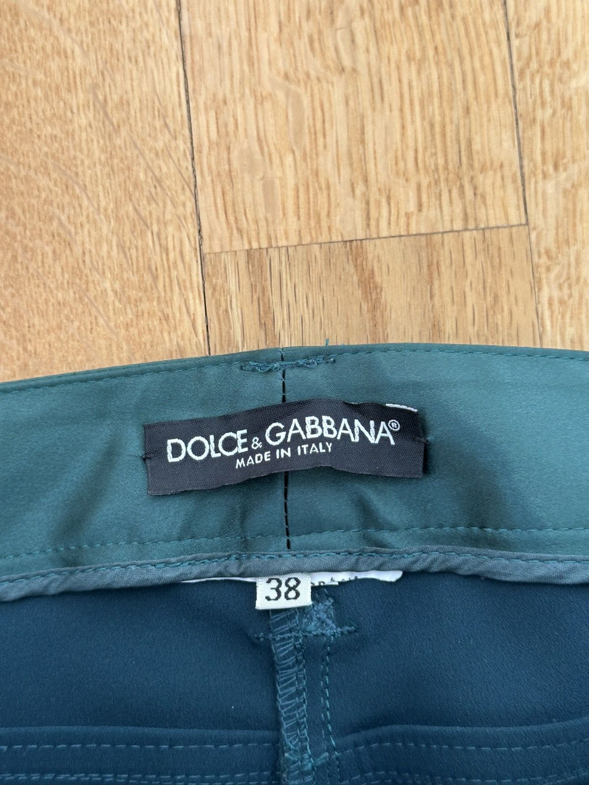 Dolce & Gabbana Dolce Gabbana Women’s Silk Green Pants 38 IT Size 26" / US 2 / IT 38 - 9 Thumbnail