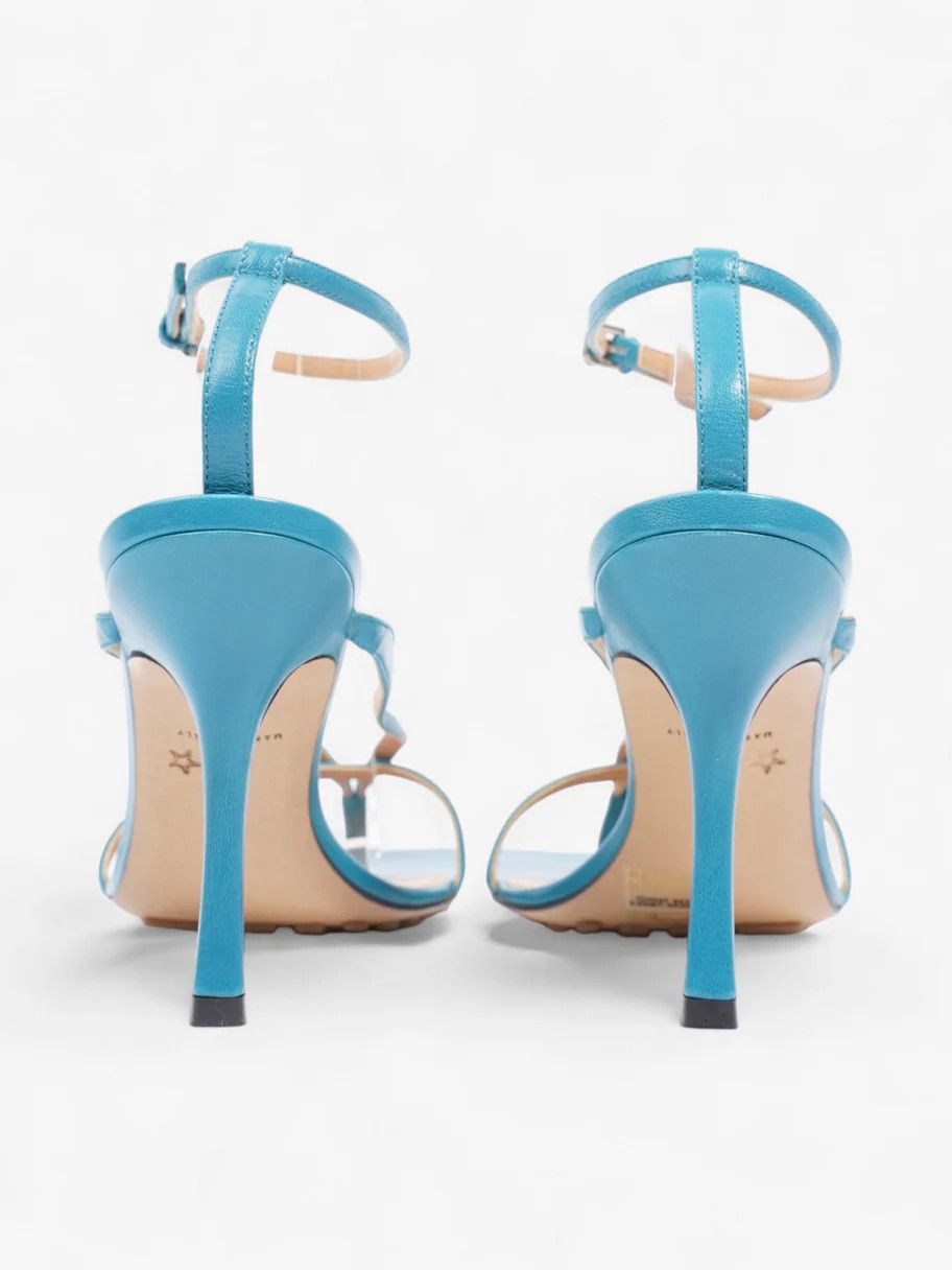Bottega Veneta o1n1vont1024 Stretch Square Toe Ankle Strap Sandals Sky Blue Size US 8.5 / IT 38.5 - 6 Thumbnail