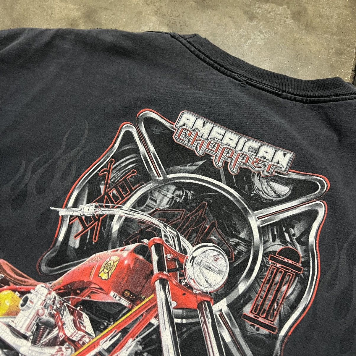 Vintage Vintage American Choppers Fire Bike Motorcycle Tee Sun Faded Size US XL / EU 56 / 4 - 6 Thumbnail