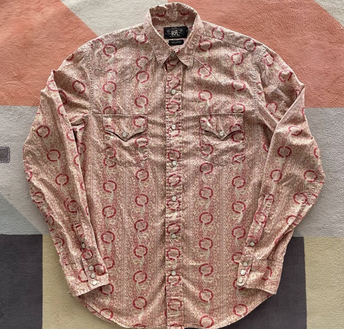 RRL Ralph Lauren RRL Ralph Lauren Double RL Printed Western Shirt K22 Size US S / EU 44-46 / 1 - 1 Thumbnail