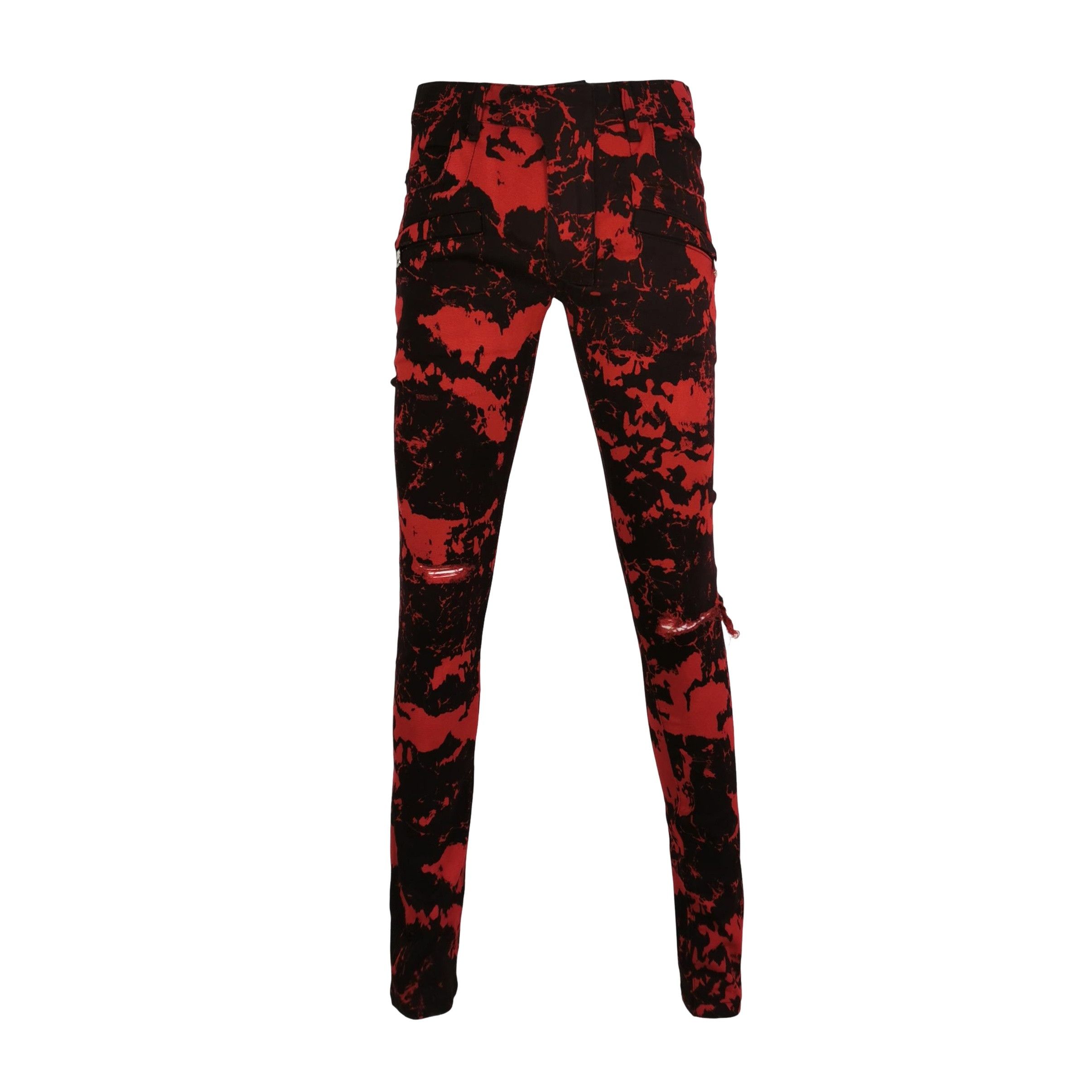 Balmain Balmain Red Abstract Print Jeans Size 29 Size US 29 - 1 Thumbnail