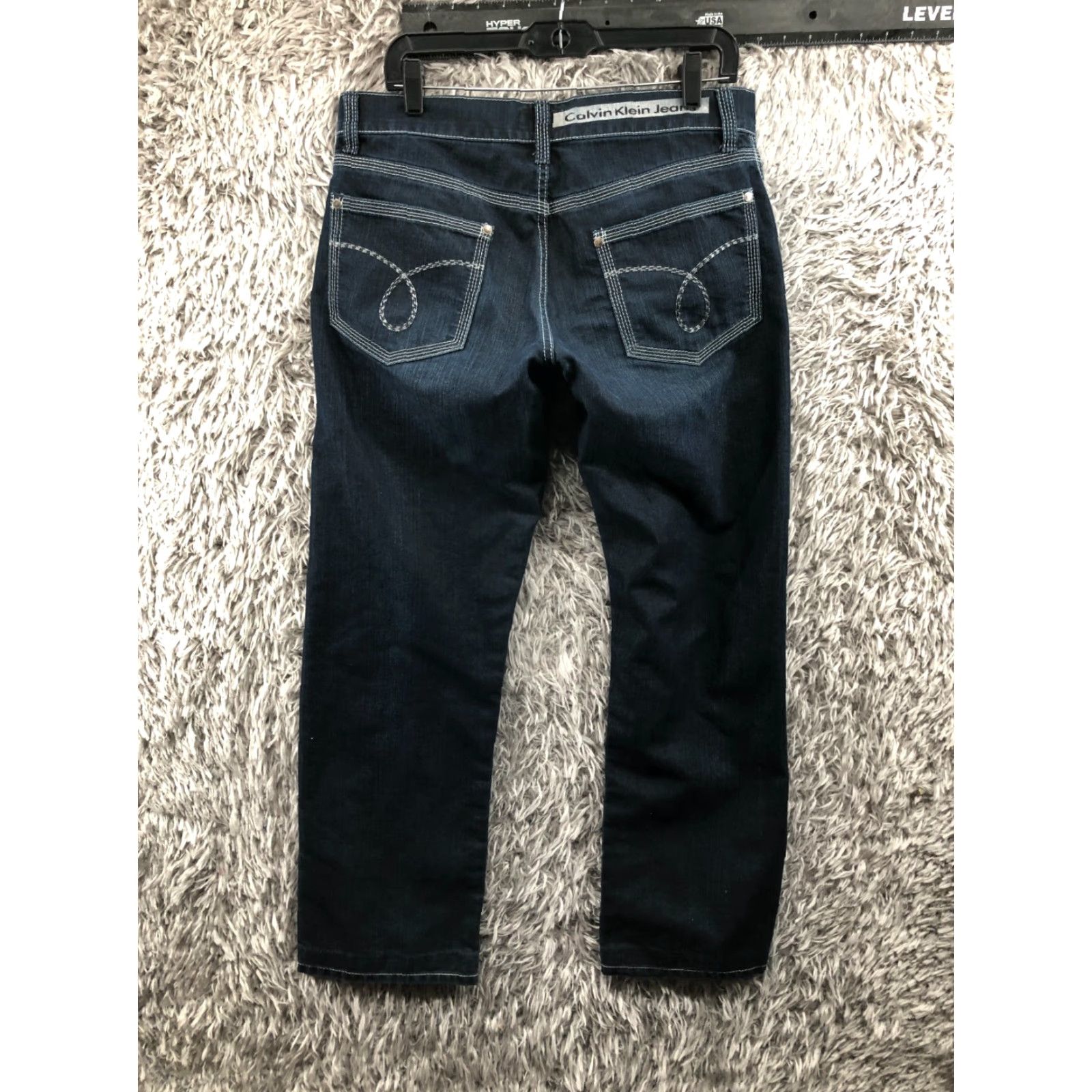 Calvin Klein Calvin Klein Jeans Mens Size 32 Mid Rise Straight Blue Dark Wash Size US 32 / EU 48 - 5 Thumbnail