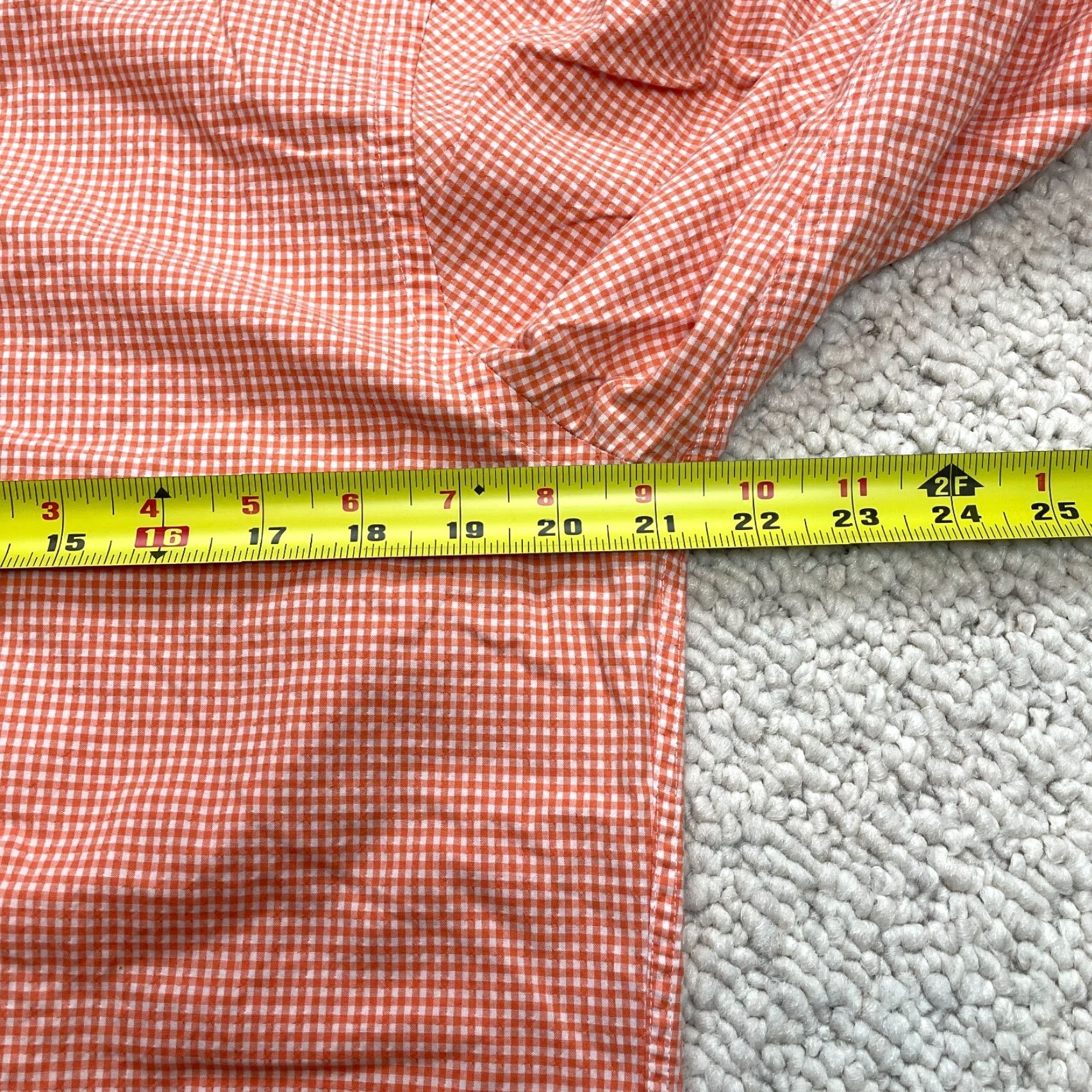 Tommy Hilfiger Tommy Hilfiger Shirt Mens 16 34-35 Orange Check Slim fit Long Sleeve Button Up Size US S / EU 44-46 / 1 - 7 Thumbnail
