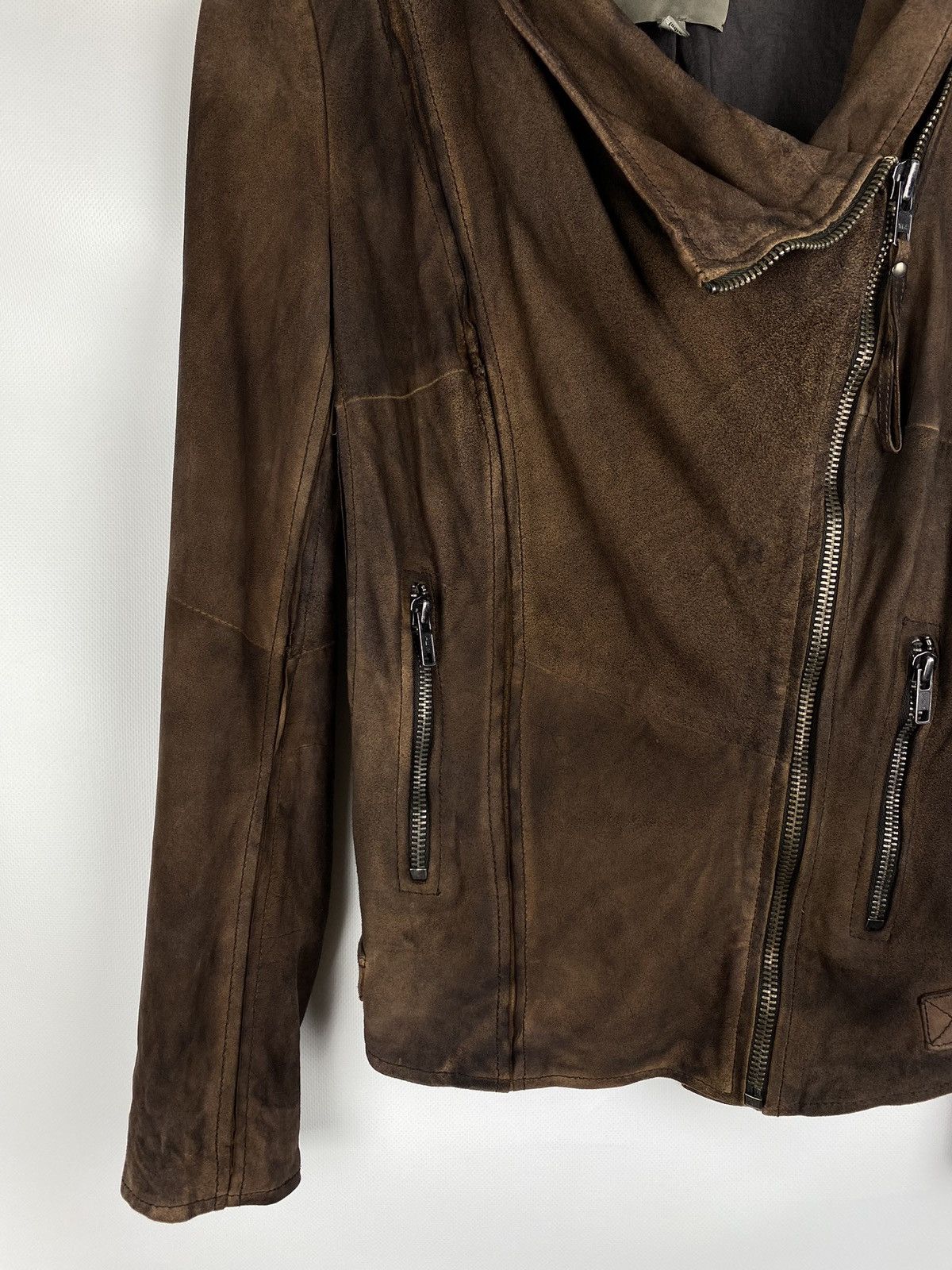 Designer × Muubaa Muubaa ladies goat suede avant-garde biker jacket Size M / US 6-8 / IT 42-44 - 7 Thumbnail