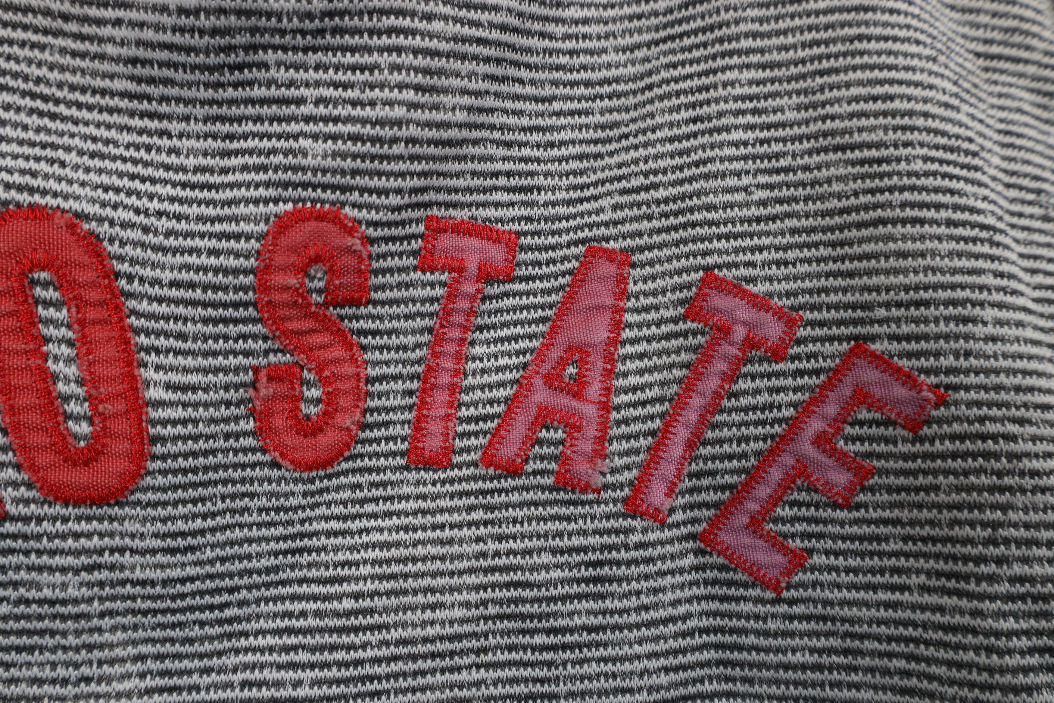 Vintage Vintage 90s Spell Striped Ohio State University Sweatshirt Size US XXL / EU 58 / 5 - 6 Thumbnail
