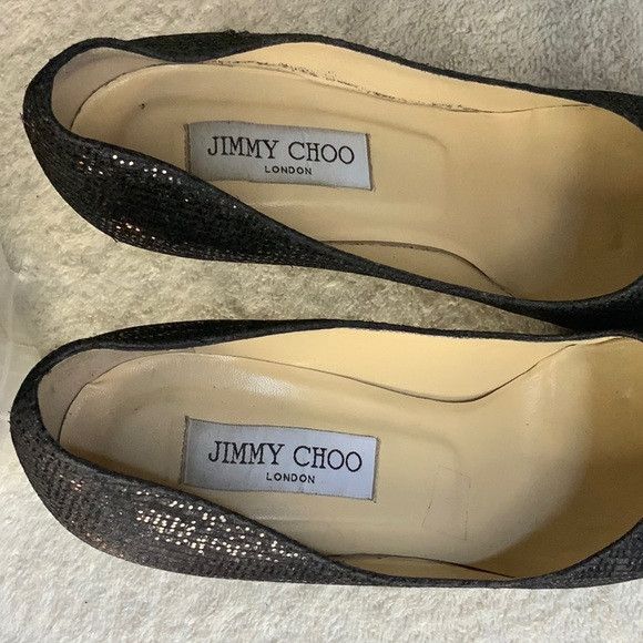 Jimmy Choo Jimmy Choo Black Cosmic Sequin Pumps with a Stiletto Heel Size US 8.5 / IT 38.5 - 5 Thumbnail