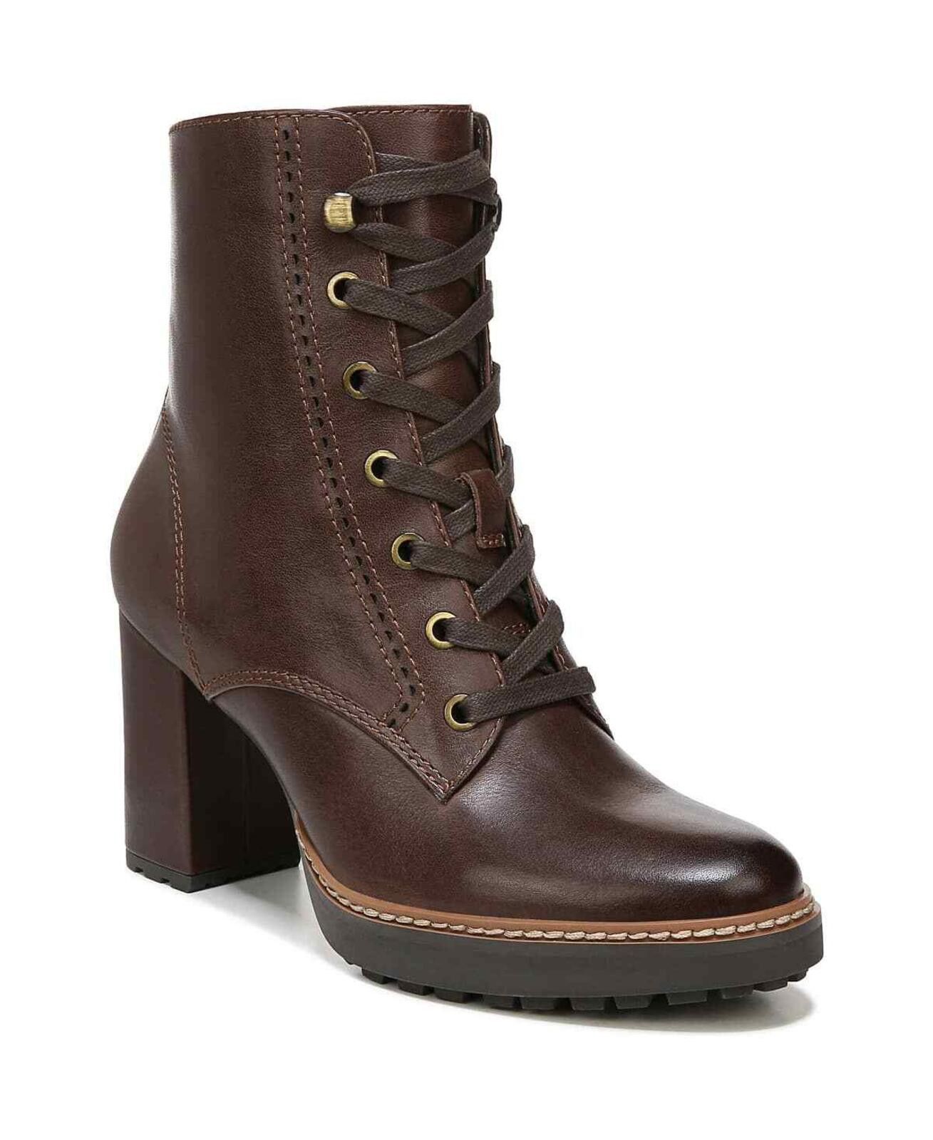 Other Naturalizer Leather Callie Lug Sole Booties - 9 - Brown Size US 9 / IT 39 - 1 Thumbnail