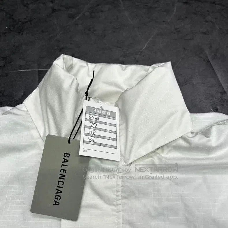 Balenciaga Balenciaga White Embroidered Logo Jacket. Size US M / EU 48-50 / 2 - 4 Thumbnail