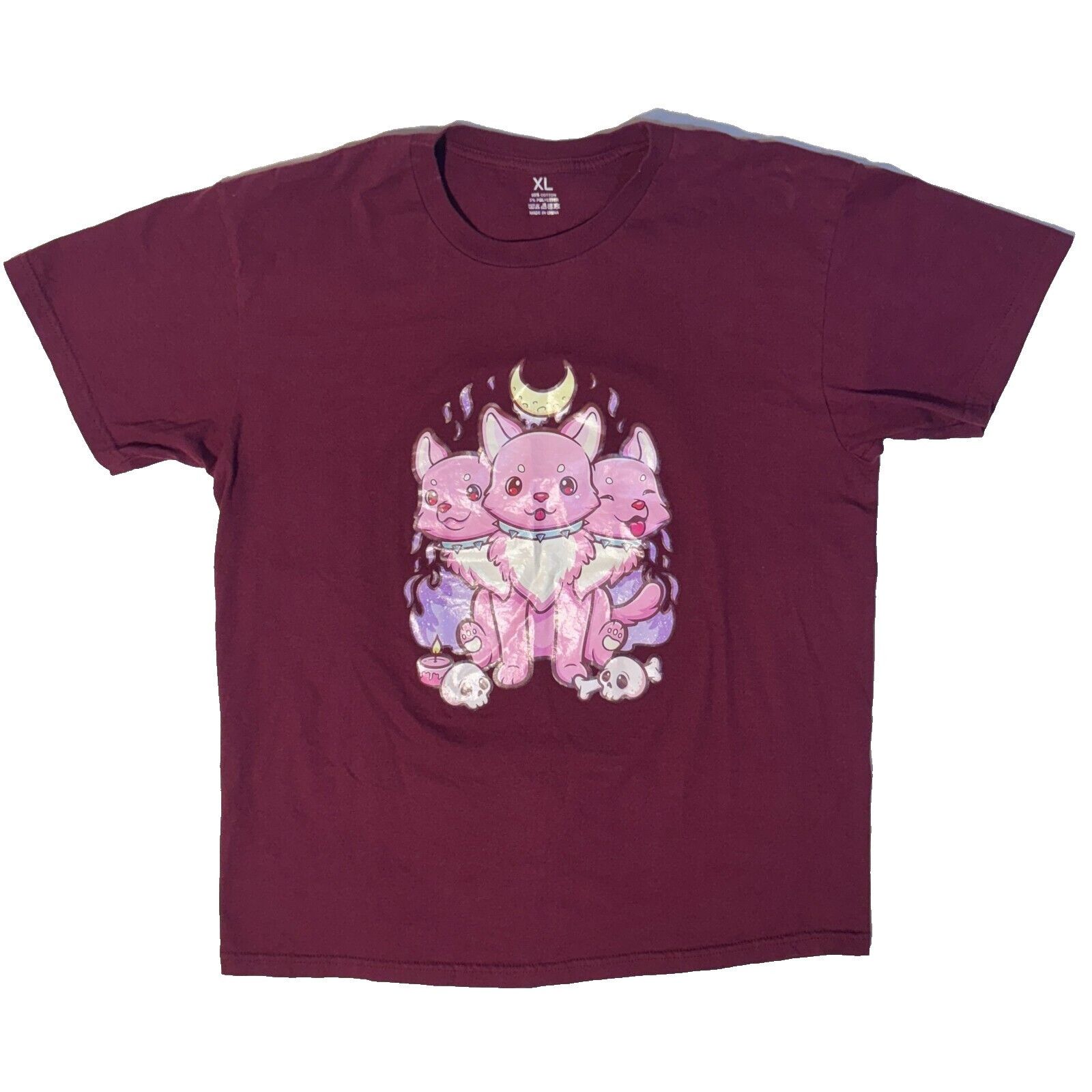 Other Kawaii Pastel Goth Creepy Occult Cerberus Anime Tshirt - XL Size US XL / EU 56 / 4 - 1 Thumbnail