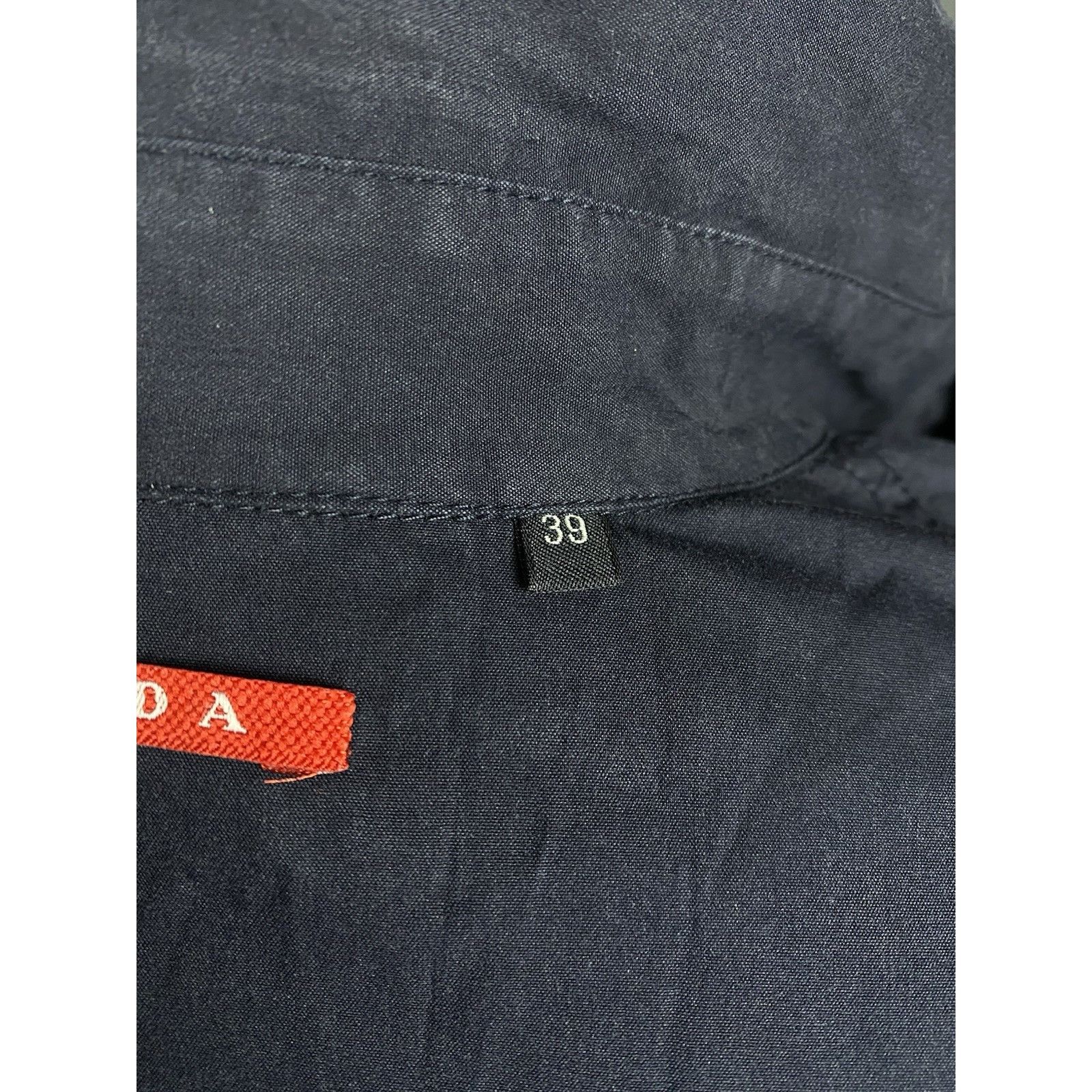Prada Prada Red Tab Men's Blue Distressed Longsleeve Shirt Size 39 Size US S / EU 44-46 / 1 - 11 Thumbnail