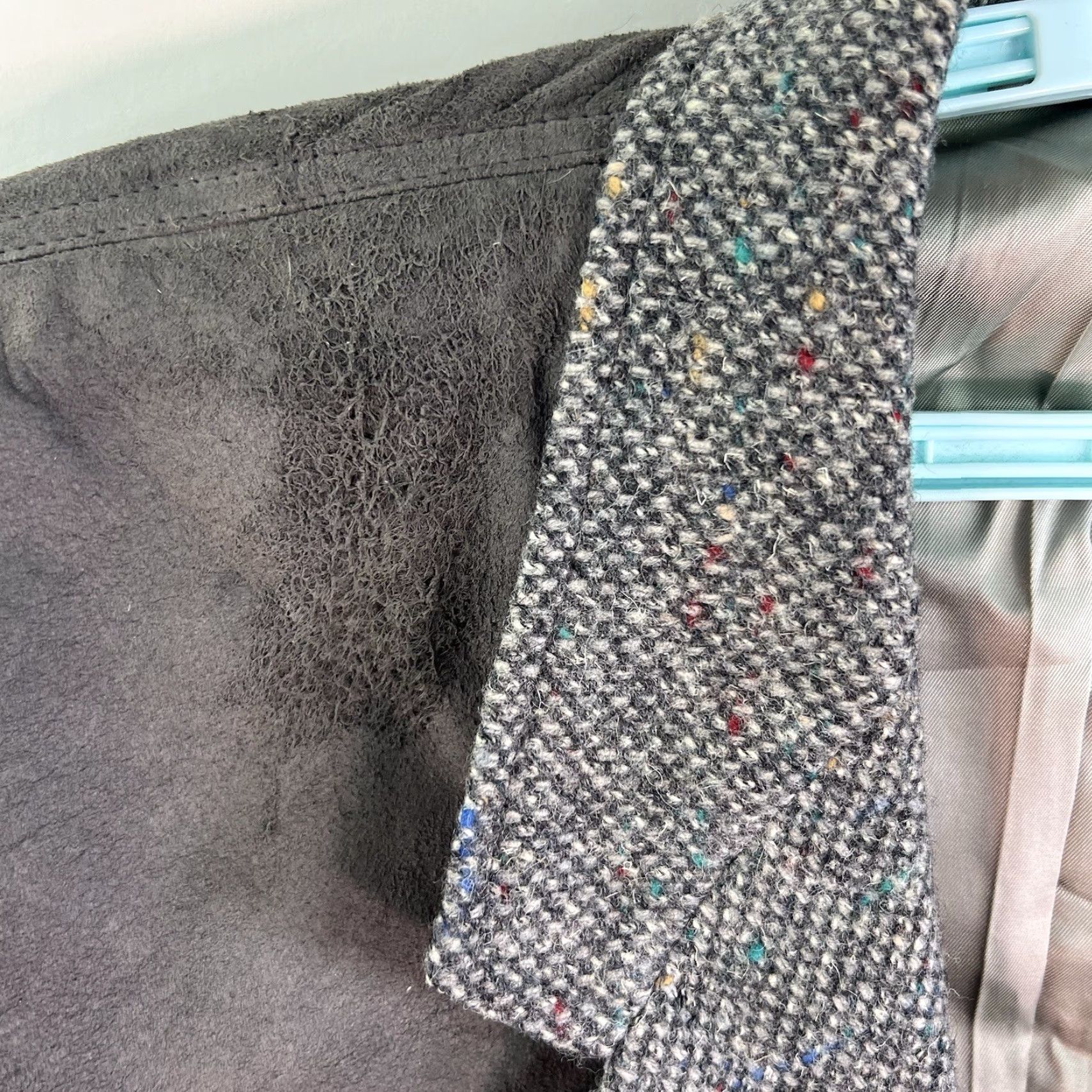 Pendleton Vintage Pendleton Men’s Wool Sport Coat Jacket 46 Gray Western Tweed Herringbone Single-Breasted Size 46R - 4 Thumbnail
