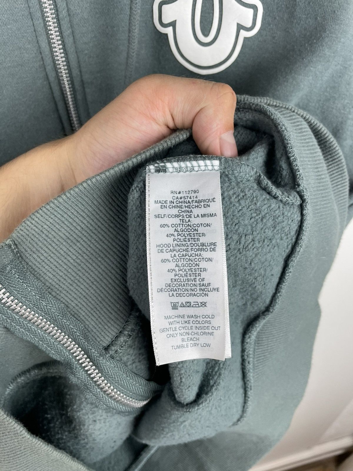 Designer × True Religion True Religion Streetwear Zip Hoodie Big Logo Green Size M Size US M / EU 48-50 / 2 - 4 Thumbnail