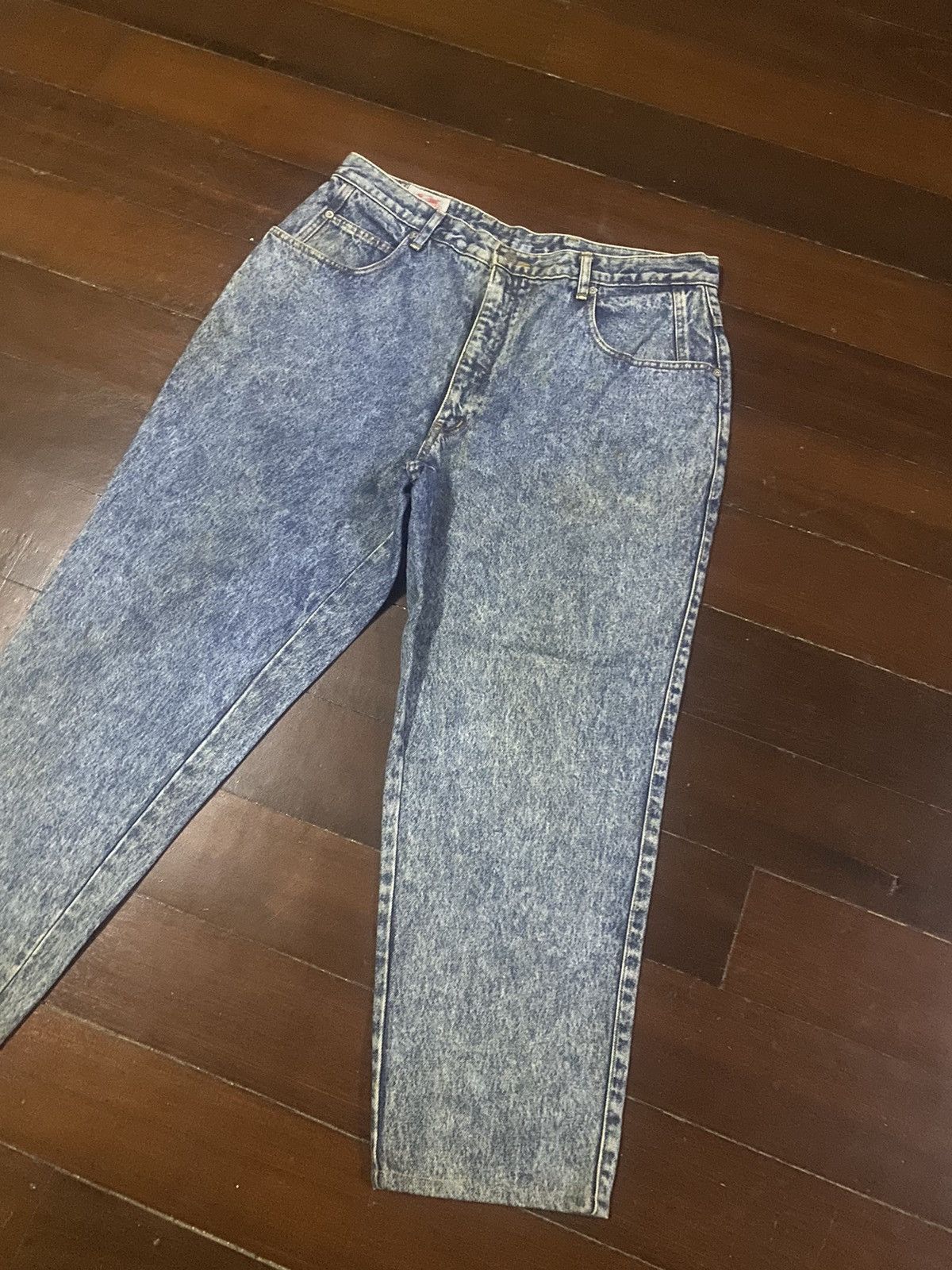 Blue Blue Japan × Designer Fire 🔥 BLUE WAY japan denim stone wash acid wash baggy Size US 38 / EU 54 - 3 Thumbnail