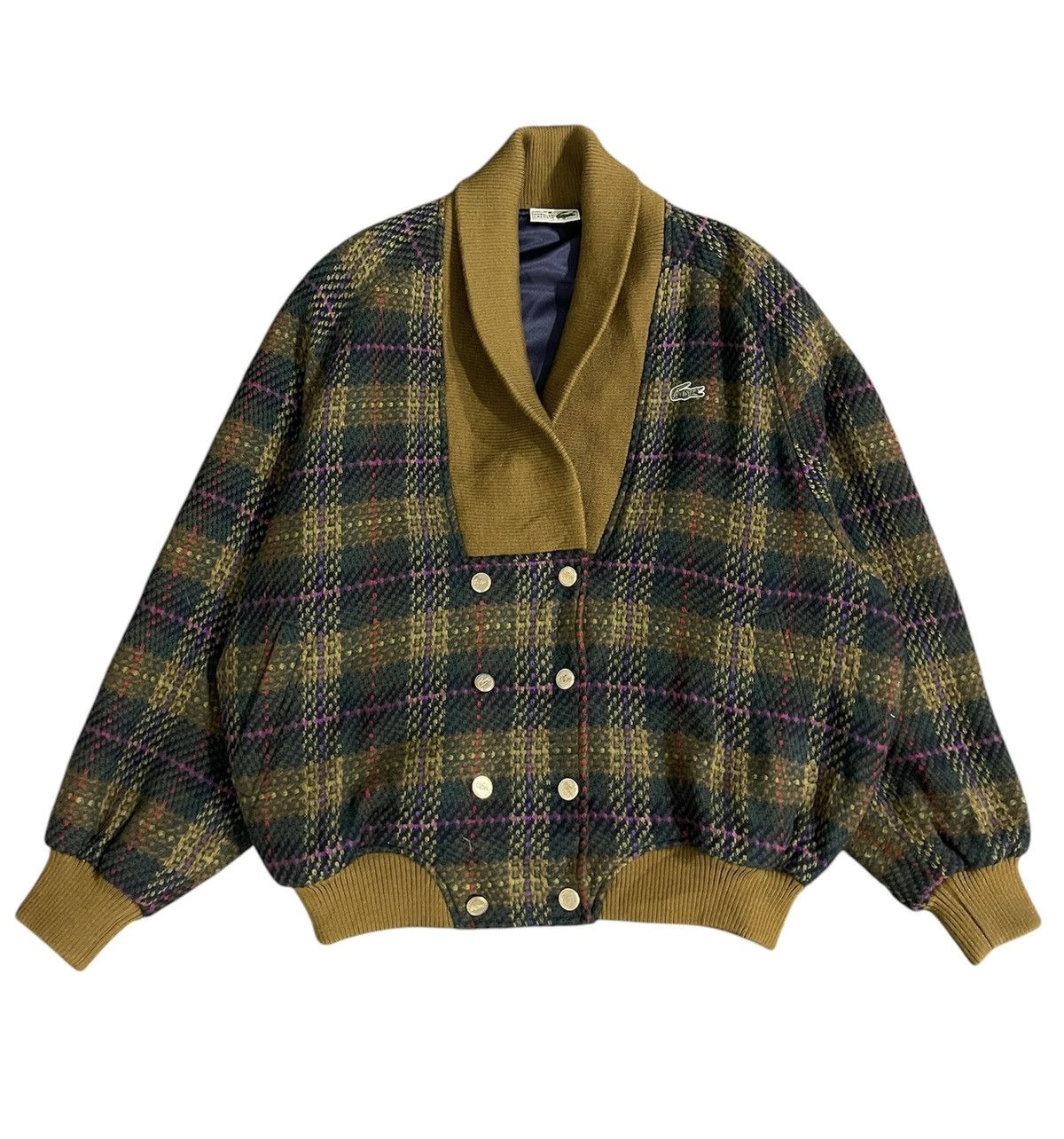 Lacoste Vintage 90s Lacoste Wool Jacket Size US XL / EU 56 / 4 - 1 Thumbnail