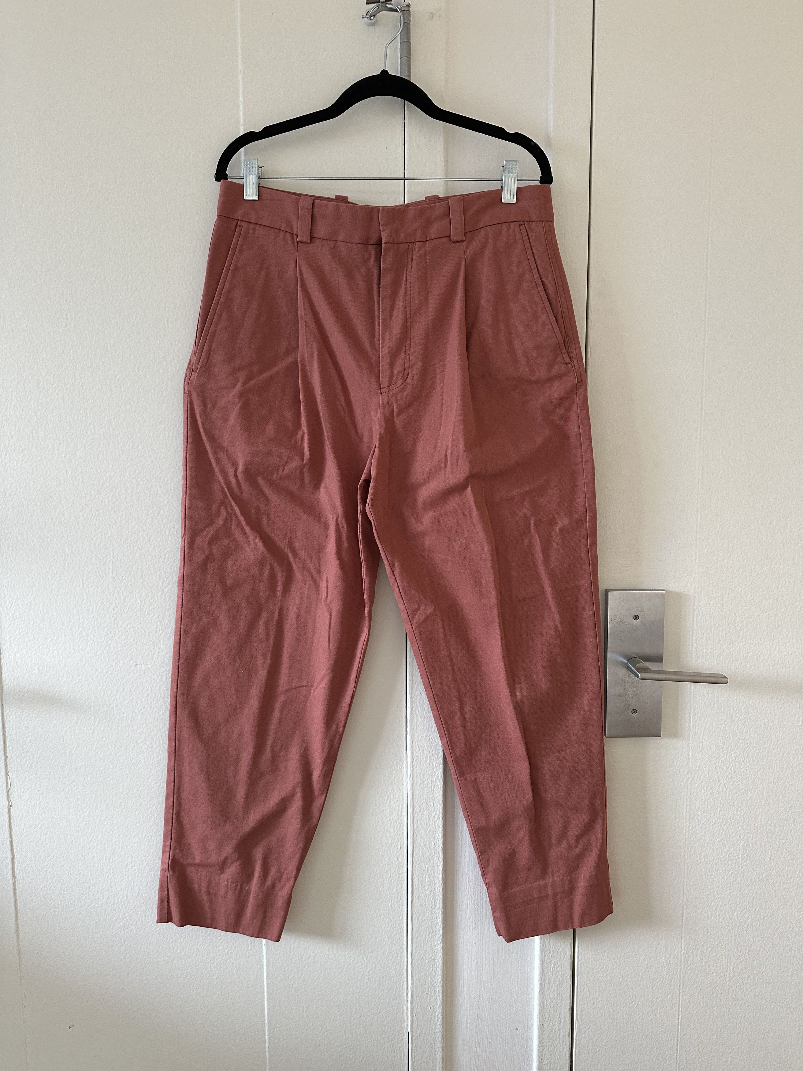 image of Acne Studios Pleated Trousers in Red, Men's (Size 33)