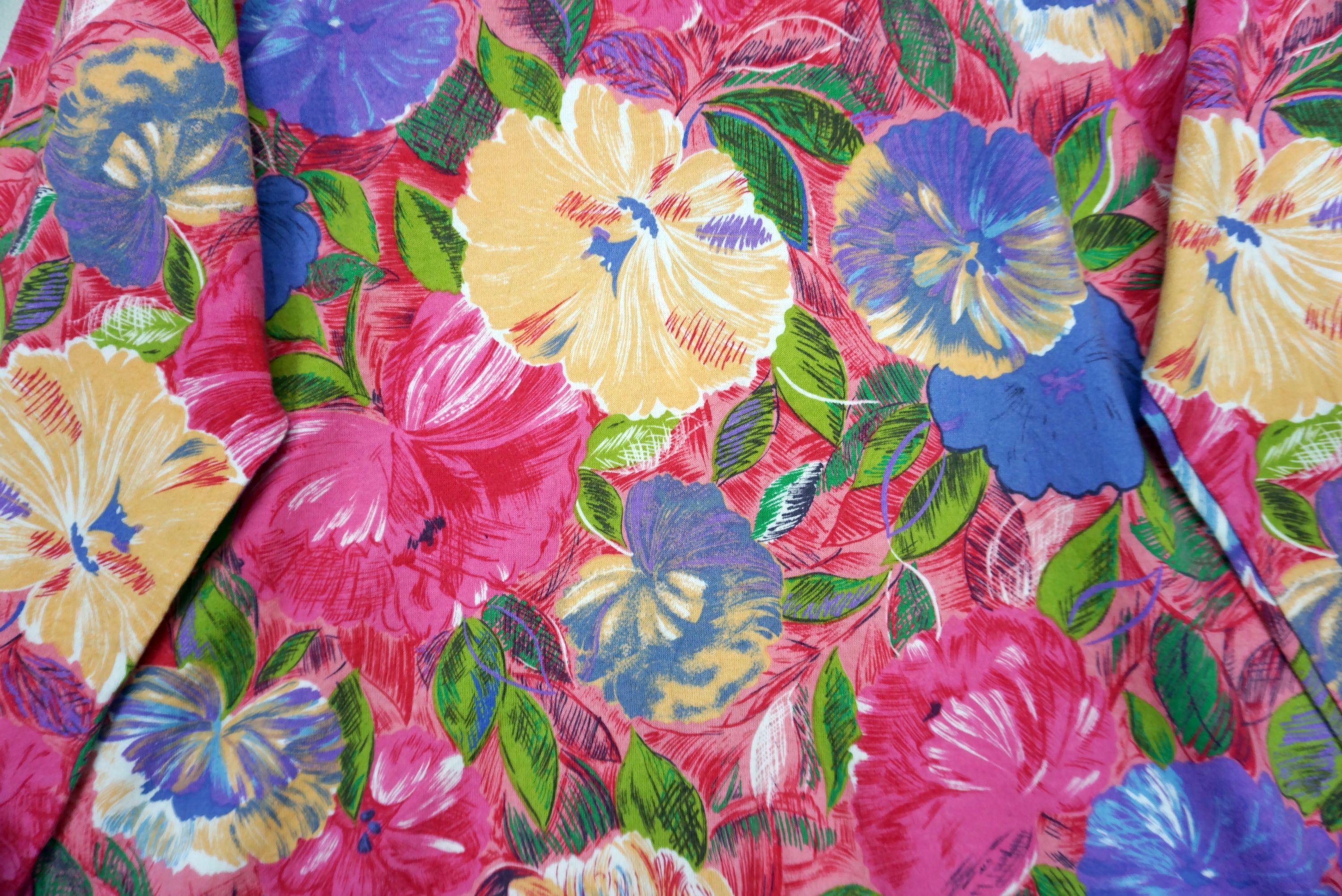 Kenzo Vintage Cardigan Made in Japan Full Print Floral Sweater Size M / US 6-8 / IT 42-44 - 10 Thumbnail