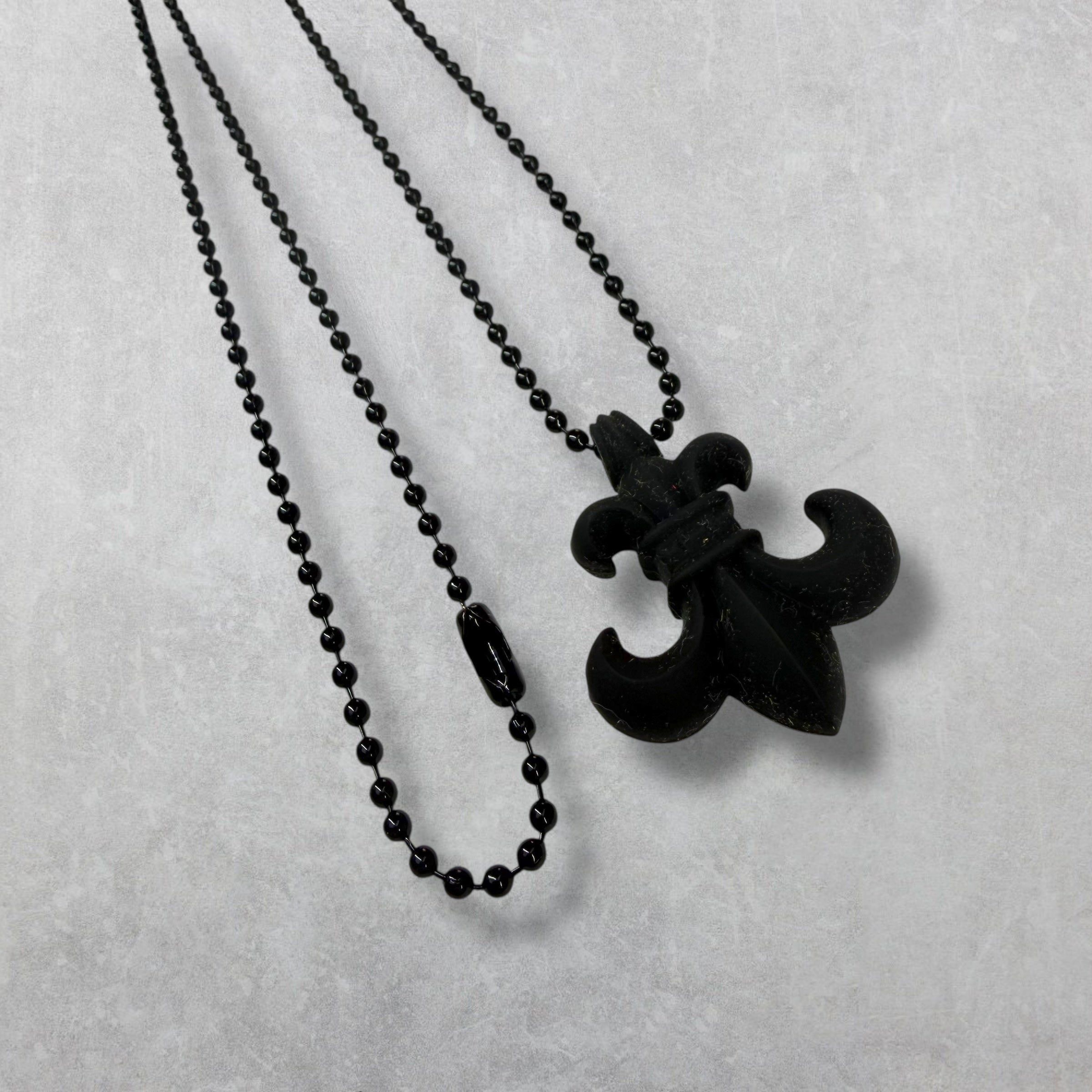 Chrome Hearts Chrome Hearts Silichrome BS Fleur Necklace Black Size ONE SIZE - 1 Thumbnail