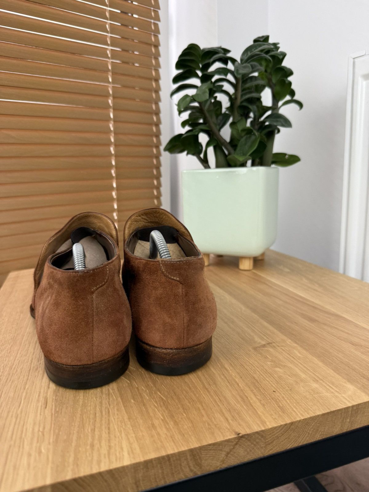 Crockett & Jones CROCKETT & JONES Loafers Brown Suede Leather Shoes Made in 🇬🇧 Size US 10 / EU 43 - 6 Thumbnail