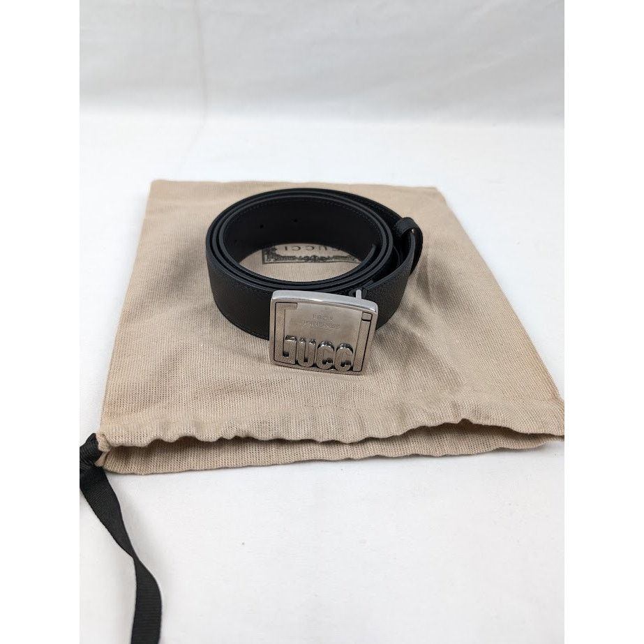 Gucci o1rshd1 Size: 90 CM / Logo Plate Belt in Black Size 36 - 14 Thumbnail