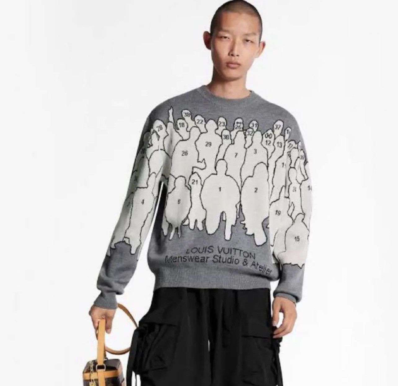 Louis Vuitton LOUIS VUITTON 2020SS Virgil Abloh Jacquard Knit Sweater L Size US L / EU 52-54 / 3 - 13 Thumbnail