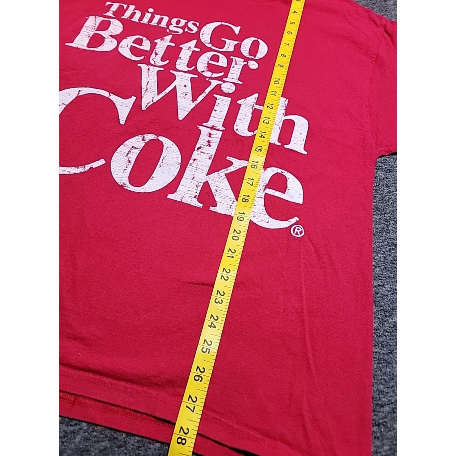 Hanes Coca Cola T Shirt Adult XL Hanes Tag 100% Cotton Coke Things Go Better With Coke Red Graphic Print Logo Crew Neck Short Sleeve Jersey 90s Theme Size US XL / EU 56 / 4 - 6 Thumbnail