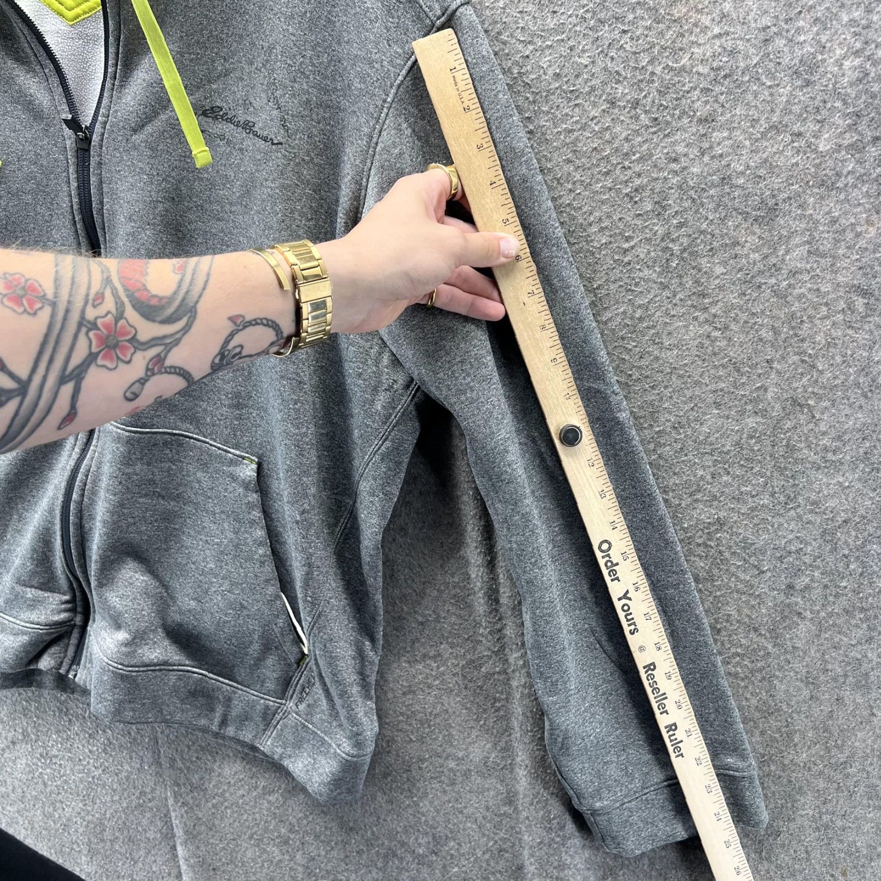 Eddie Bauer Eddie Bauer Hoodie Mens XL Gray Outdoor Full Zip Fleece Sweatshirt Logo Size US XL / EU 56 / 4 - 3 Thumbnail