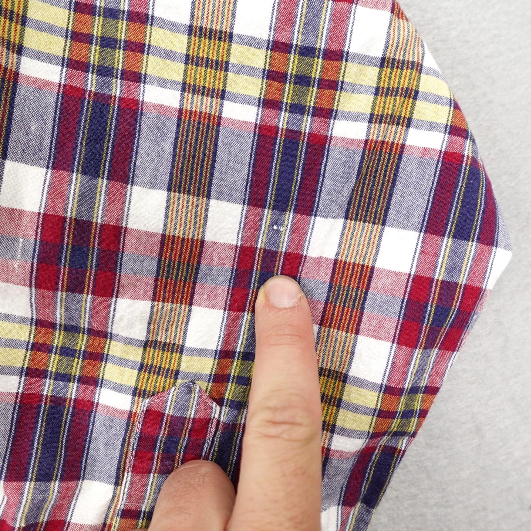 Roper Roper Shirt Men's Large Red Blue Plaid Band Collar Western Button-Up Casual Size US L / EU 52-54 / 3 - 4 Thumbnail