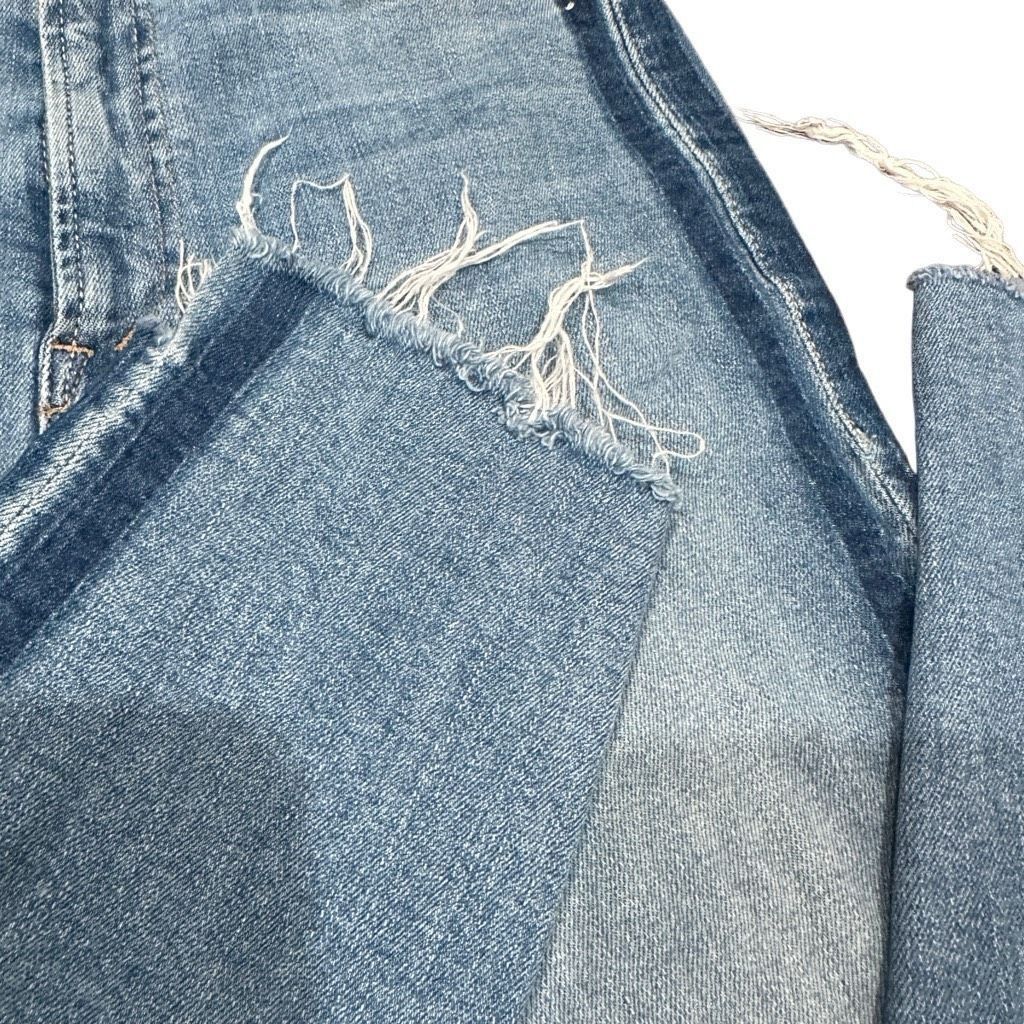 MOTHER MOTHER Denim Pants Jeans ANTHROPOLOGIE $228 Retail The Stunner Zip Ankle Step Fray in Light Kitty Racer Size 25”/0 Size 25" / US 0 / IT 36 - 5 Thumbnail