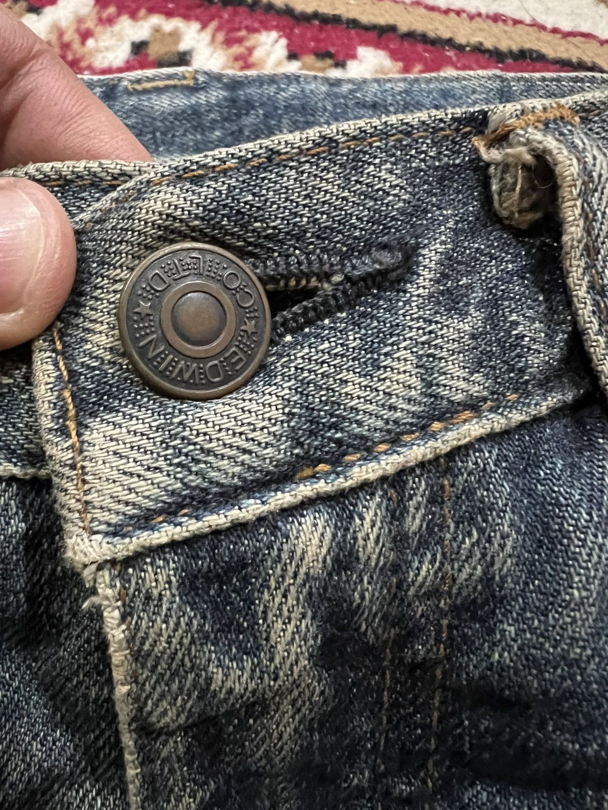 Edwin 🌈Flare Vintage Edwin Extra Extreme Distress Jean Size US 28 / EU 44 - 11 Thumbnail