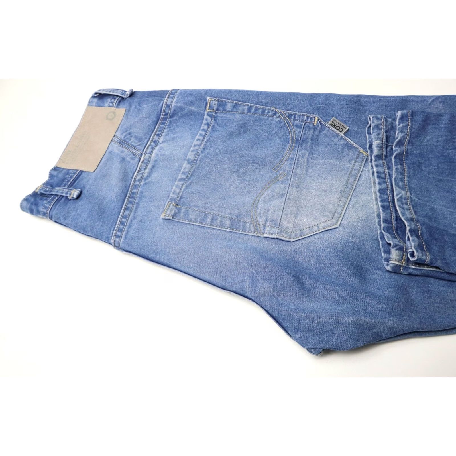 Jack & Jones JACK & JONES Stan Anti Fit Jeans Men's W29/L32 Blue Whiskers Faded Button Fly Size US 29 - 5 Thumbnail