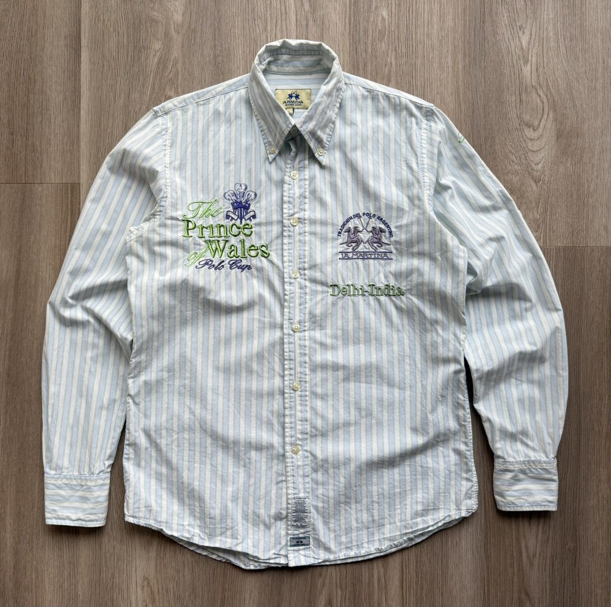 La Martina La Martina The Prince of Wales Polo Cup Striped Button Shirt Size US L / EU 52-54 / 3 - 1 Thumbnail
