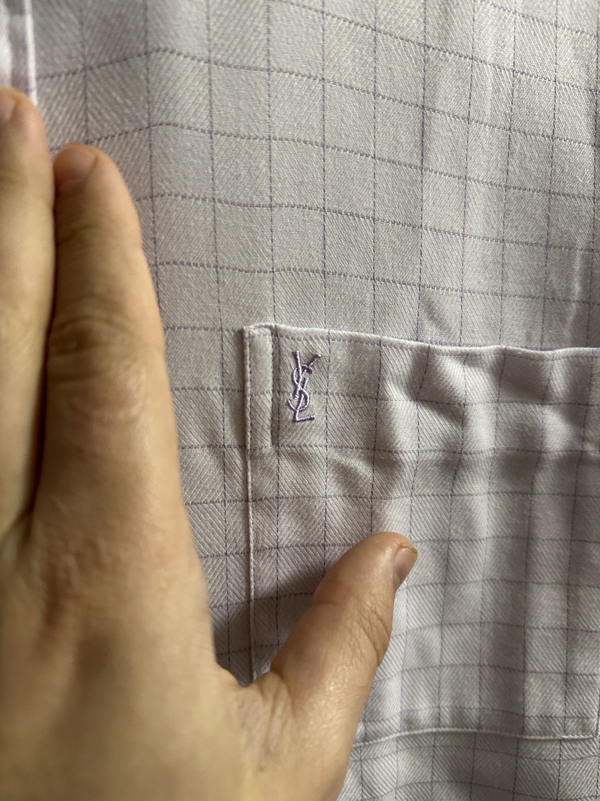 Yves Saint Laurent Luxury Yves Saint Laurent Shirt Button Vintage Size L Size US M / EU 48-50 / 2 - 2 Thumbnail