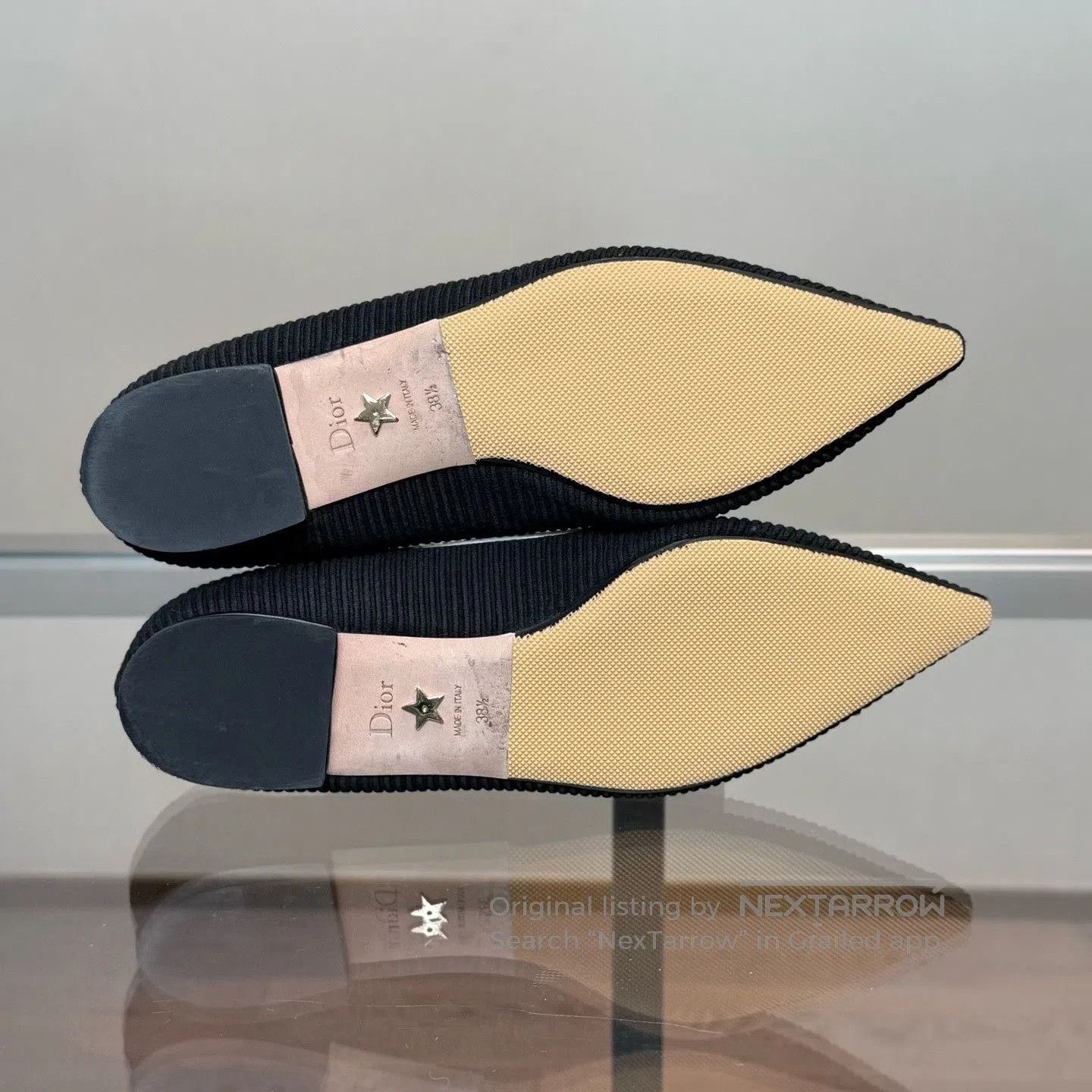 Dior Dior J'Adior Black Pointed-Toe Flats. Size US 7.5 / IT 37.5 - 8 Thumbnail