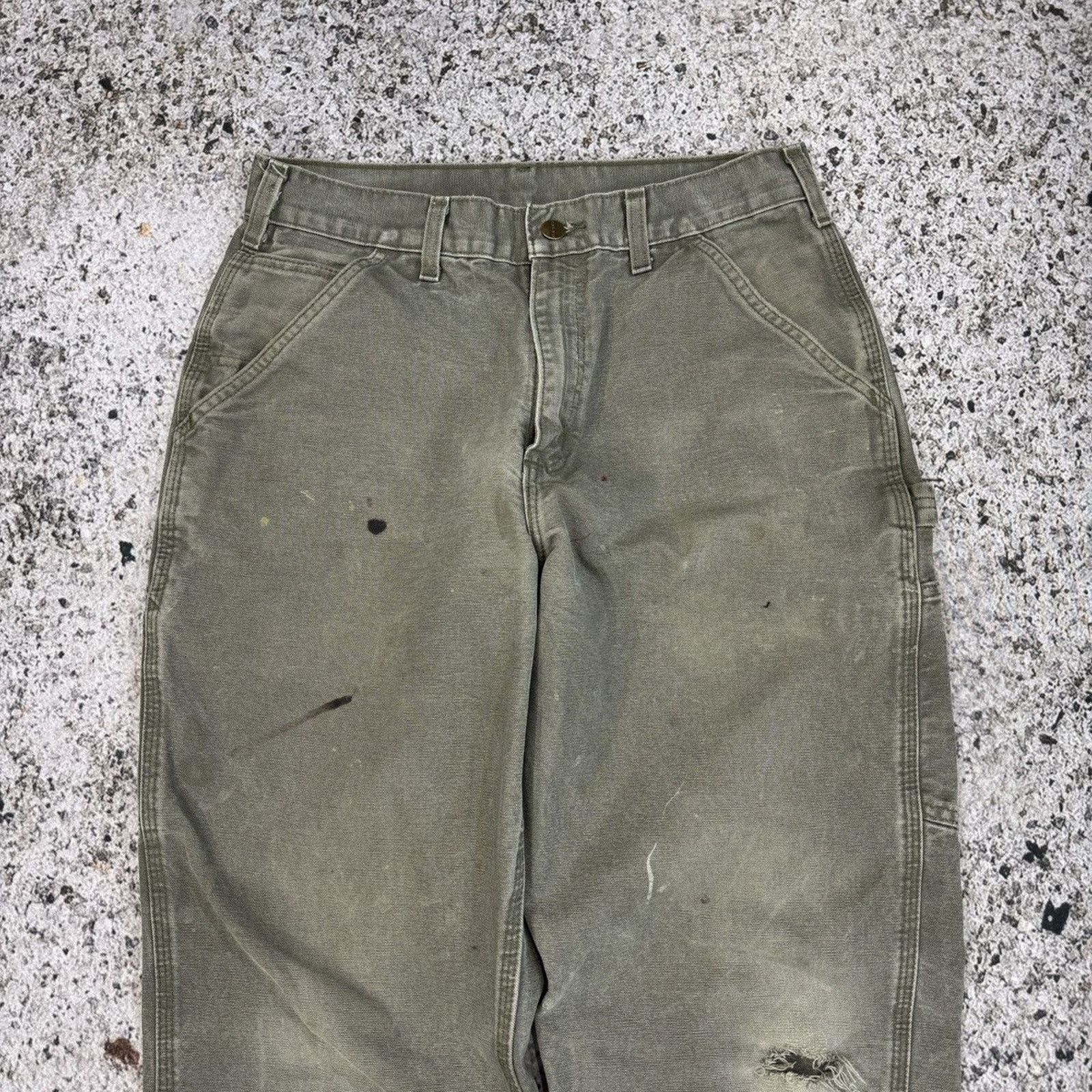 Vintage Thrashed Faded Distressed Carhartt Pants ERD Grunge Chrome Size US 29 - 4 Thumbnail