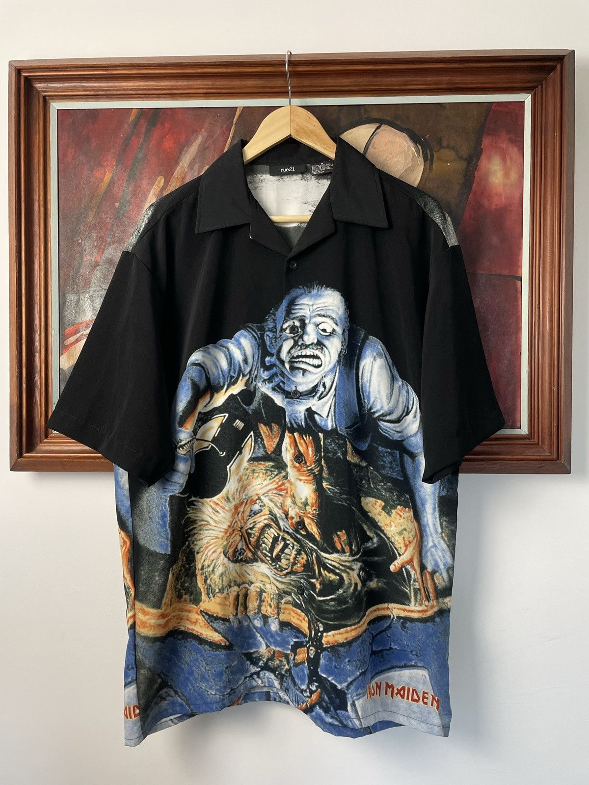 Band Tees Vintage 90s Iron Maiden Button Up Shirt Streetwear Band Rare Size US M / EU 48-50 / 2 - 1 Thumbnail