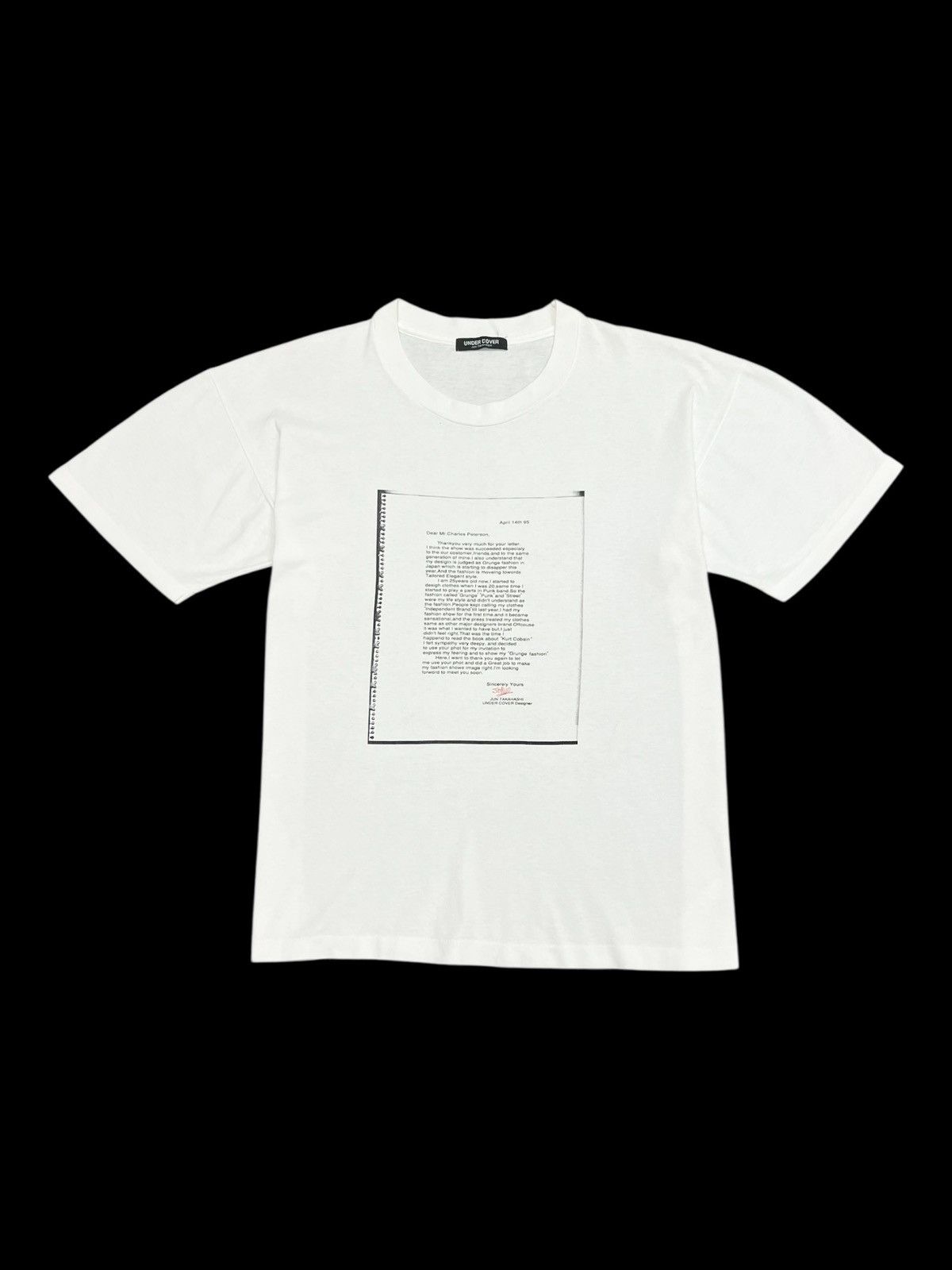 Undercover Vintage Undercover Letter to Charles Peterson T-Shirt Size US L / EU 52-54 / 3 - 1 Thumbnail