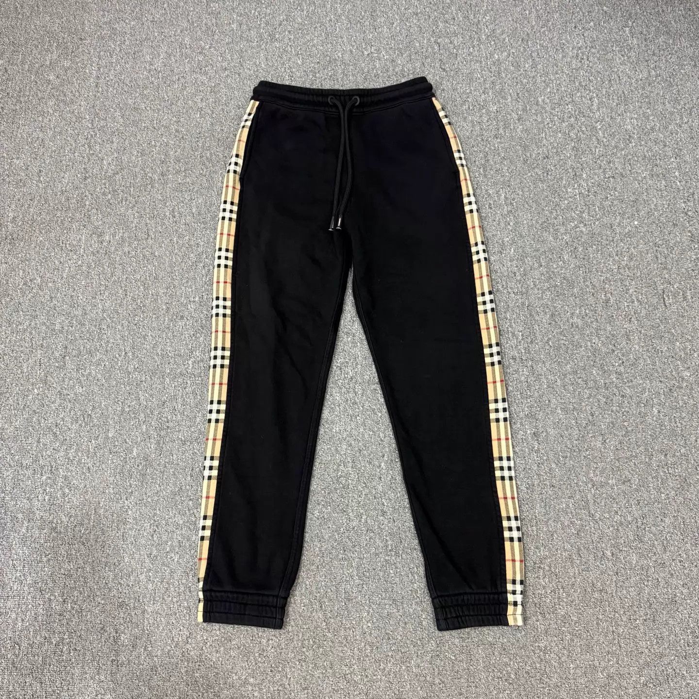 Burberry Burberry Black Check Paneled Track Pants XS Size 25" / US 0 / IT 36 - 1 Thumbnail