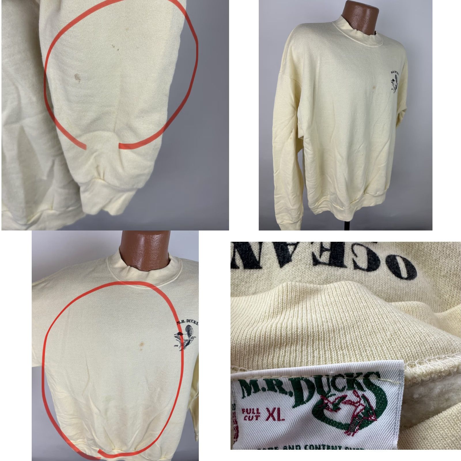 Buttero Vintage MR Ducks Sweatshirt Mens XL Butter Yellow Outdoor Duck Hunting Birds Size US XL / EU 56 / 4 - 9 Thumbnail