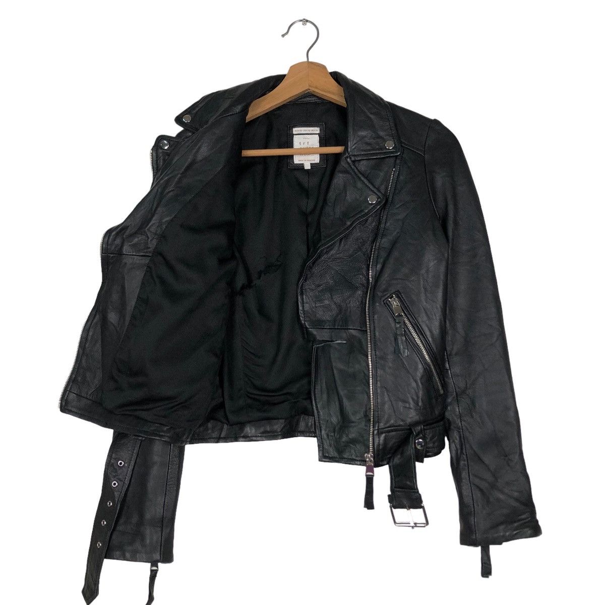 Japanese Brand 🔥Cropped Biker Leather Jacket Bondage Parachute Design Zara Size US S / EU 44-46 / 1 - 11 Thumbnail