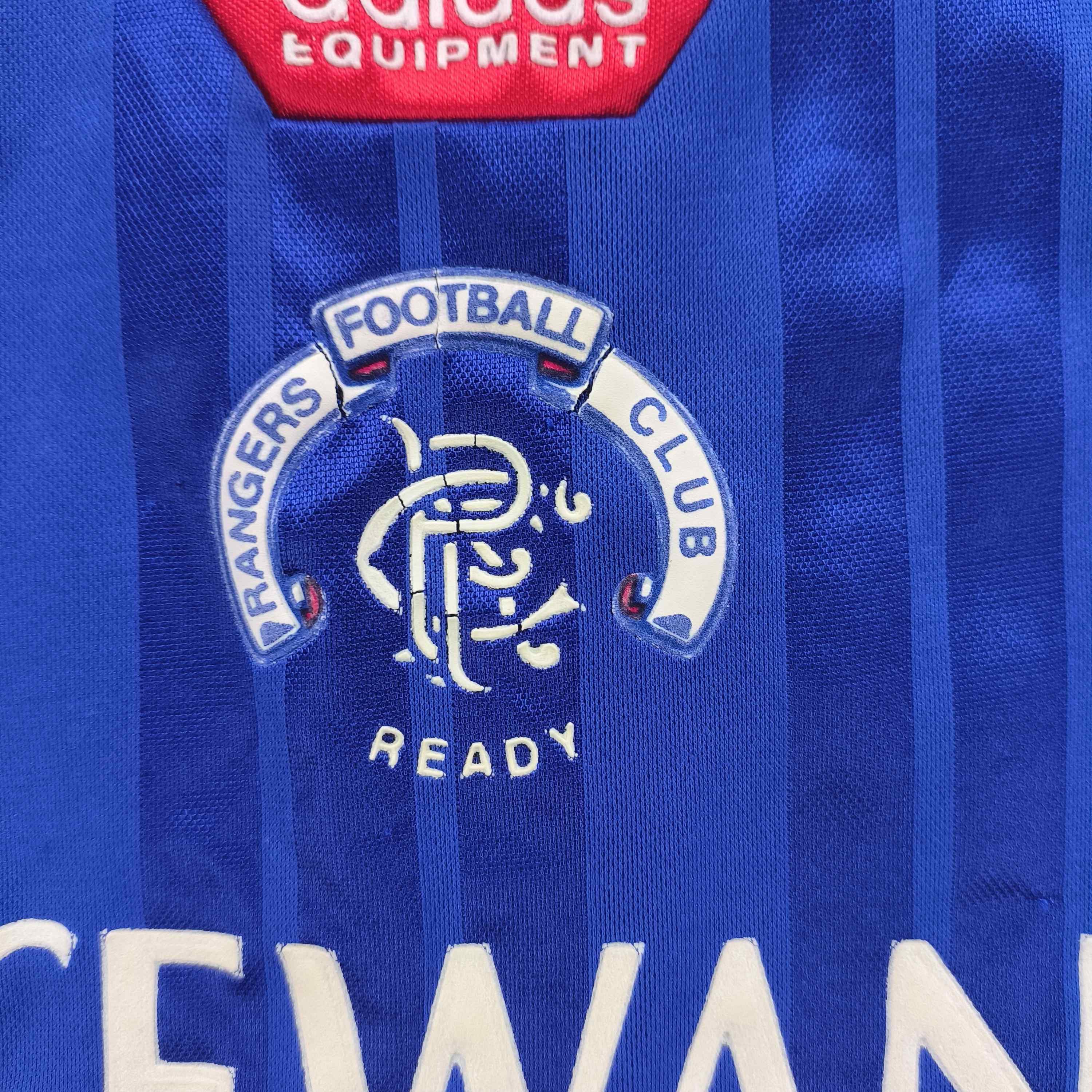 Adidas Rangers 1992-94 Adidas home football jersey shirt size 44-46 Size US XL / EU 56 / 4 - 4 Thumbnail