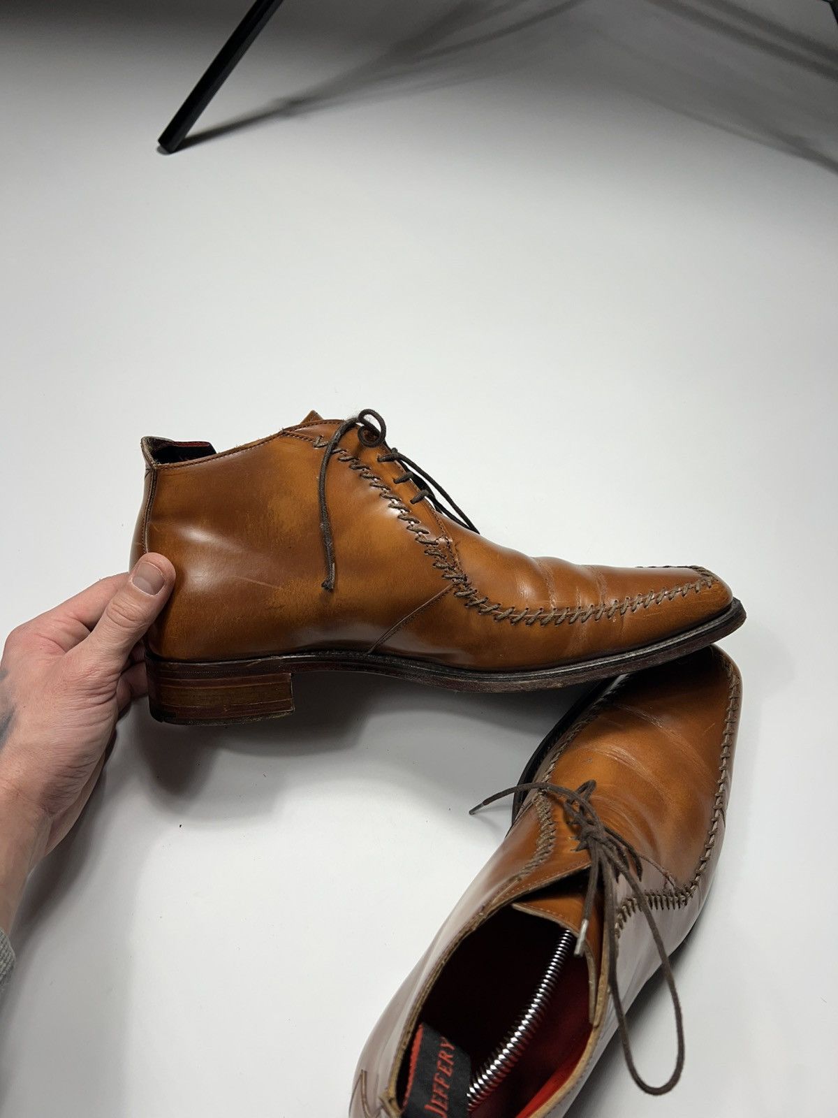 Jeffery West Rare Vintage Jeffery West Cowboy Leather Shoes Boots Size US 9.5 / EU 42-43 - 11 Thumbnail