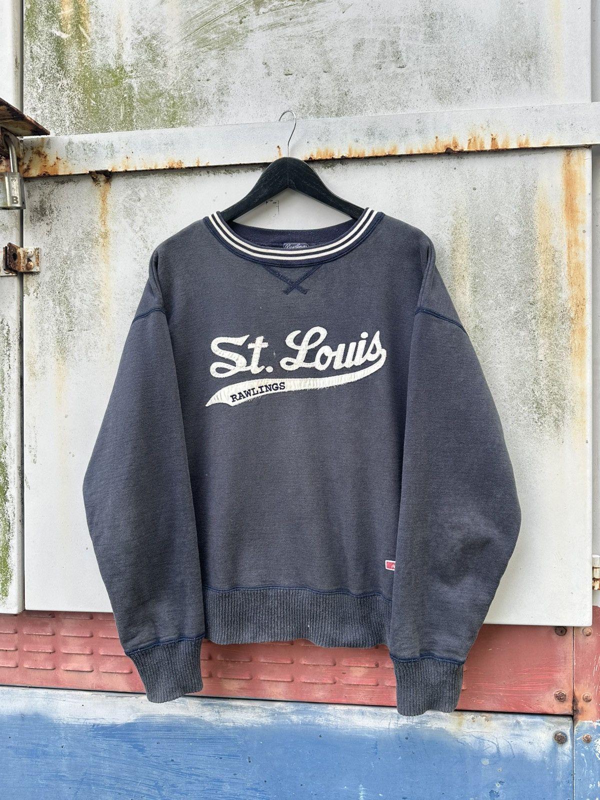 Vintage 👹THRASHED St.Louis Rawlings ERD Crewneck Size US M / EU 48-50 / 2 - 2 Thumbnail