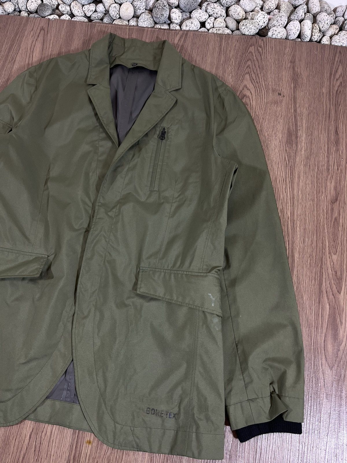 Y-3 Adidas Y-3 Gore-Tex Technical Tailored Blazer – Olive Green Size 40R - 6 Thumbnail