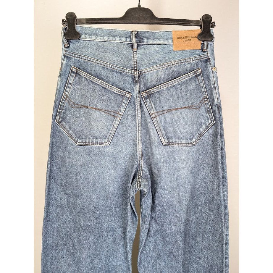 Balenciaga o1rshd1 Baggy Denim Jeans in Blue Size US 30 / EU 46 - 11 Thumbnail